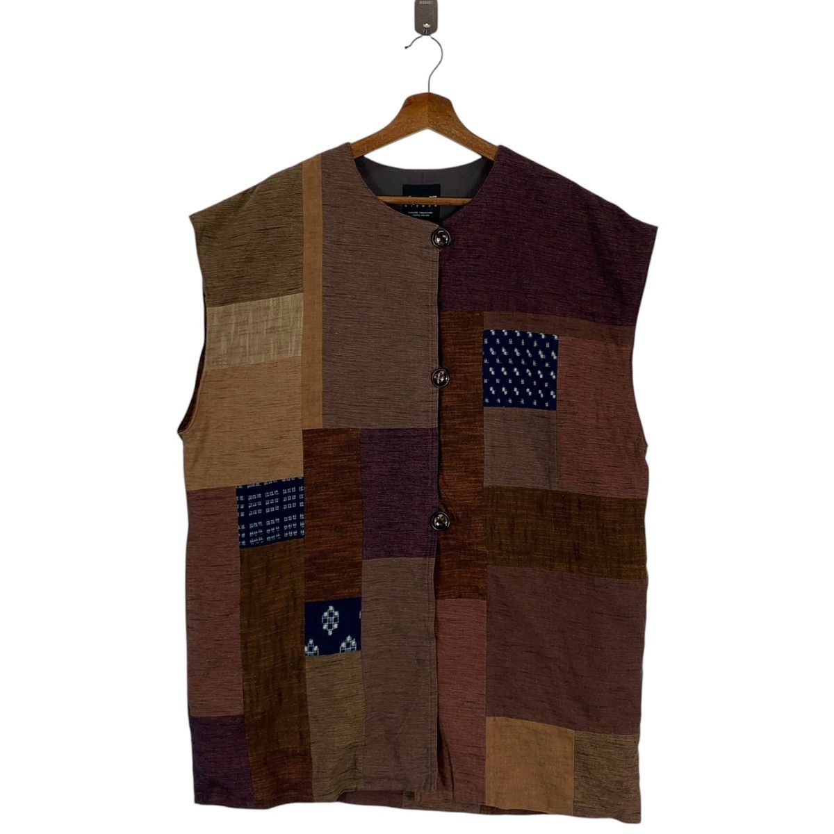 Japanese Brand × Vintage VINTAGE GIEMON KURUME TRADITIONAL PATCH WORK BEST JACKET Size US M / EU 48-50 / 2 - 1 Thumbnail