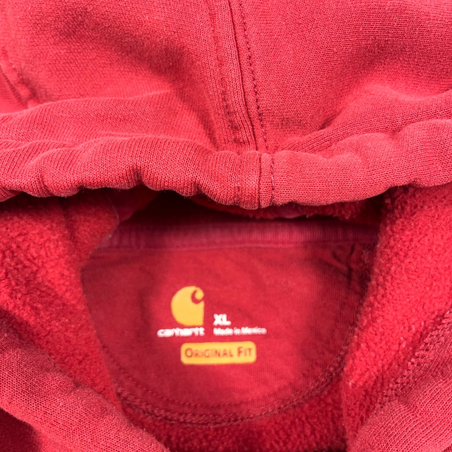 Carhartt Carhartt Hoodie Men XL Red Sweatshirt Original Fit Embroidered Grunge Worn Size US XL / EU 56 / 4 - 3 Thumbnail