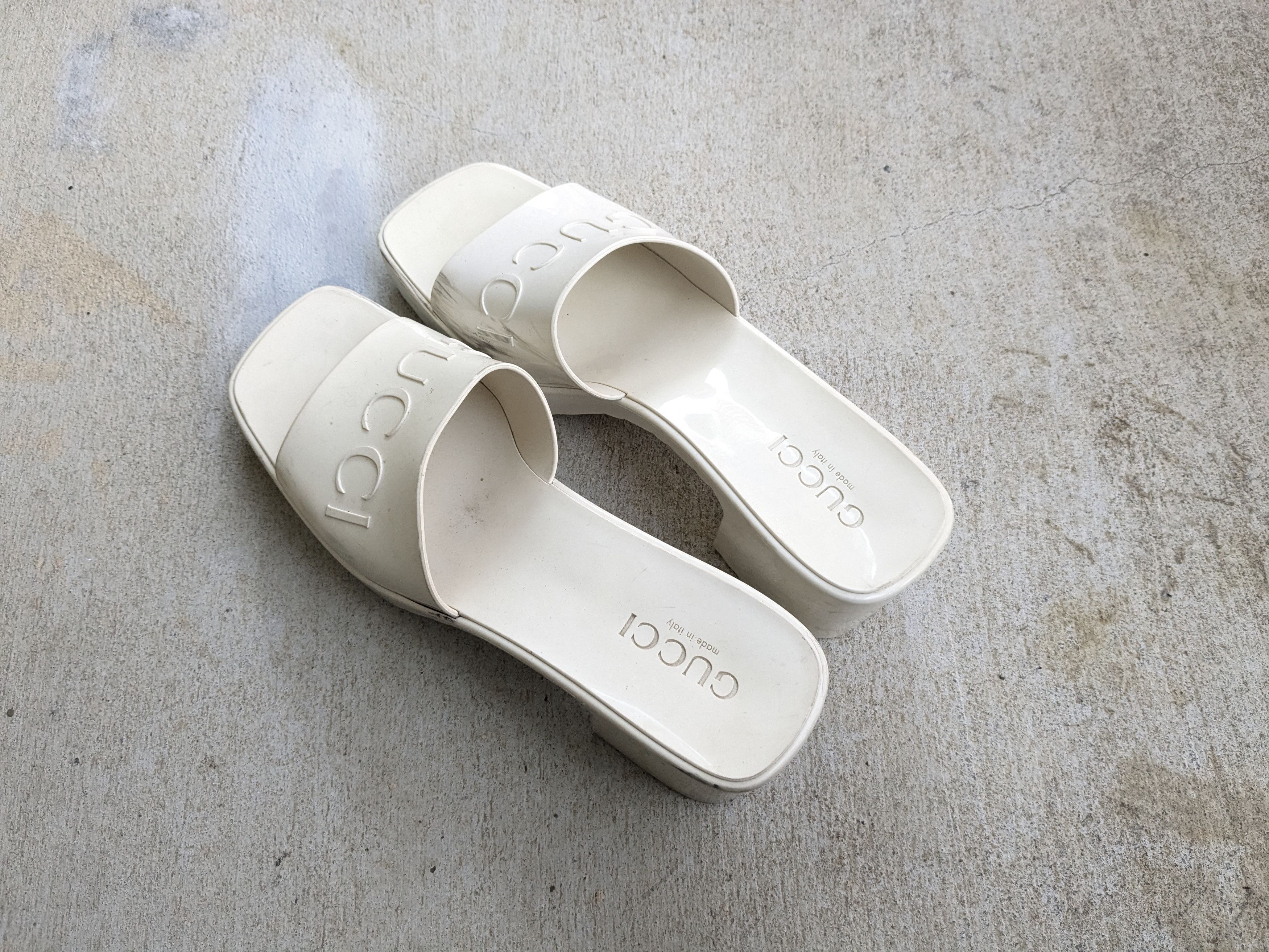 Gucci Gucci Heels Platform Rubber White Block 9 Size US 9 / IT 39 - 14 Thumbnail