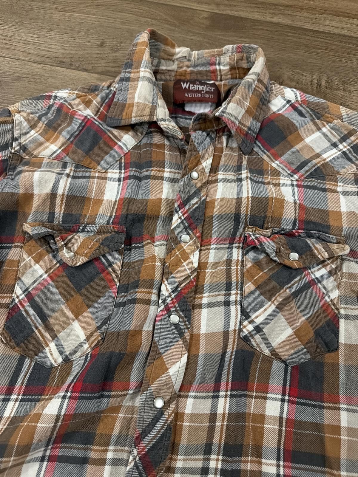Wrangler Vintage Wrangler Western Cowboy Snap Shirt Plaid 90s Y2K Size US XL / EU 56 / 4 - 9 Thumbnail