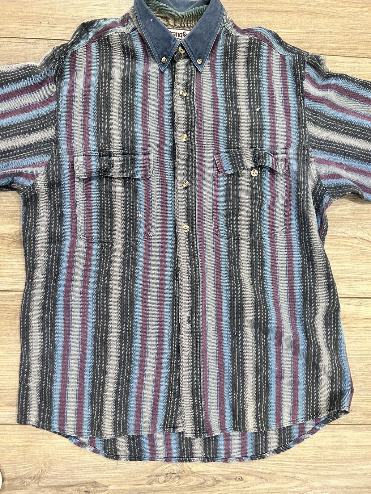 Wrangler Wrangler striped button up Size US L / EU 52-54 / 3 - 3 Thumbnail