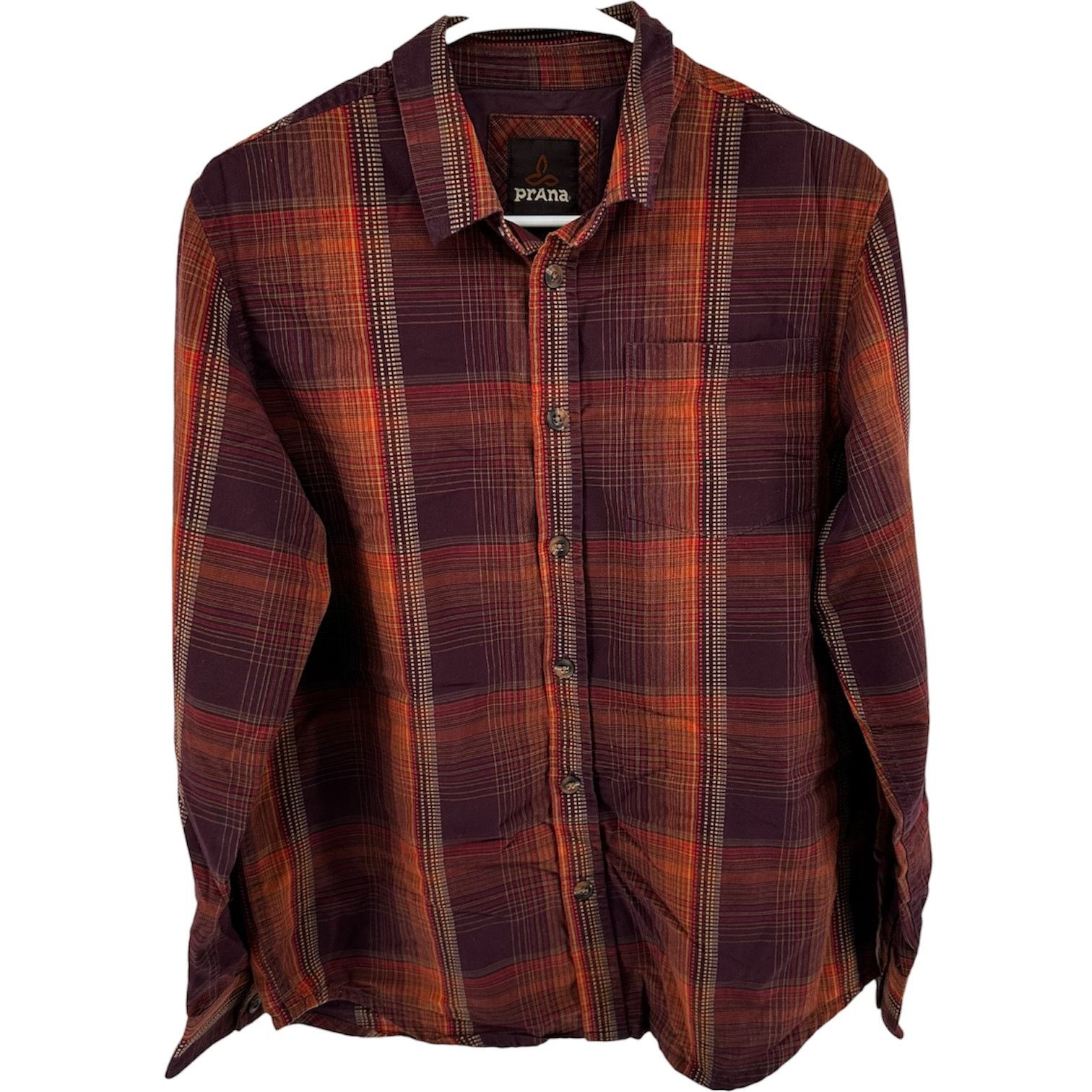 Prana prAna Rennin Button Down Organic Cotton Dobby Stripe Pockets Size US S / EU 44-46 / 1 - 2 Thumbnail