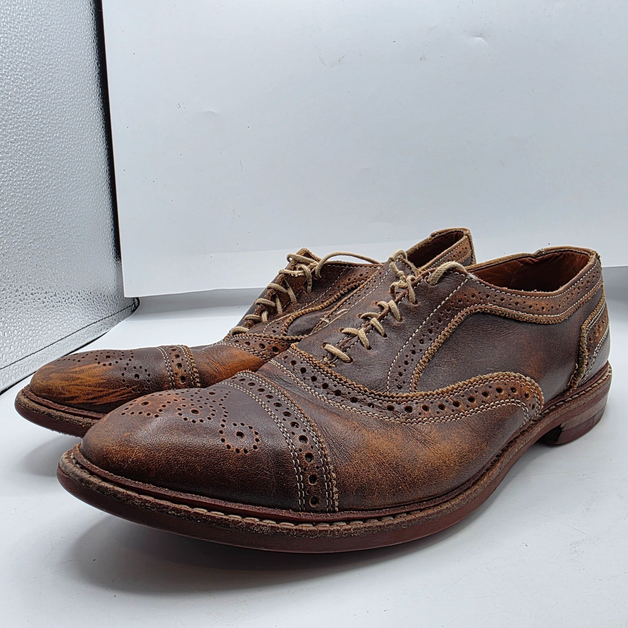 Allen Edmonds Allen Edmonds Strandmok Mens 11.5 Brown Cap Toe Oxford Dress Size US 11.5 / EU 44-45 - 3 Thumbnail