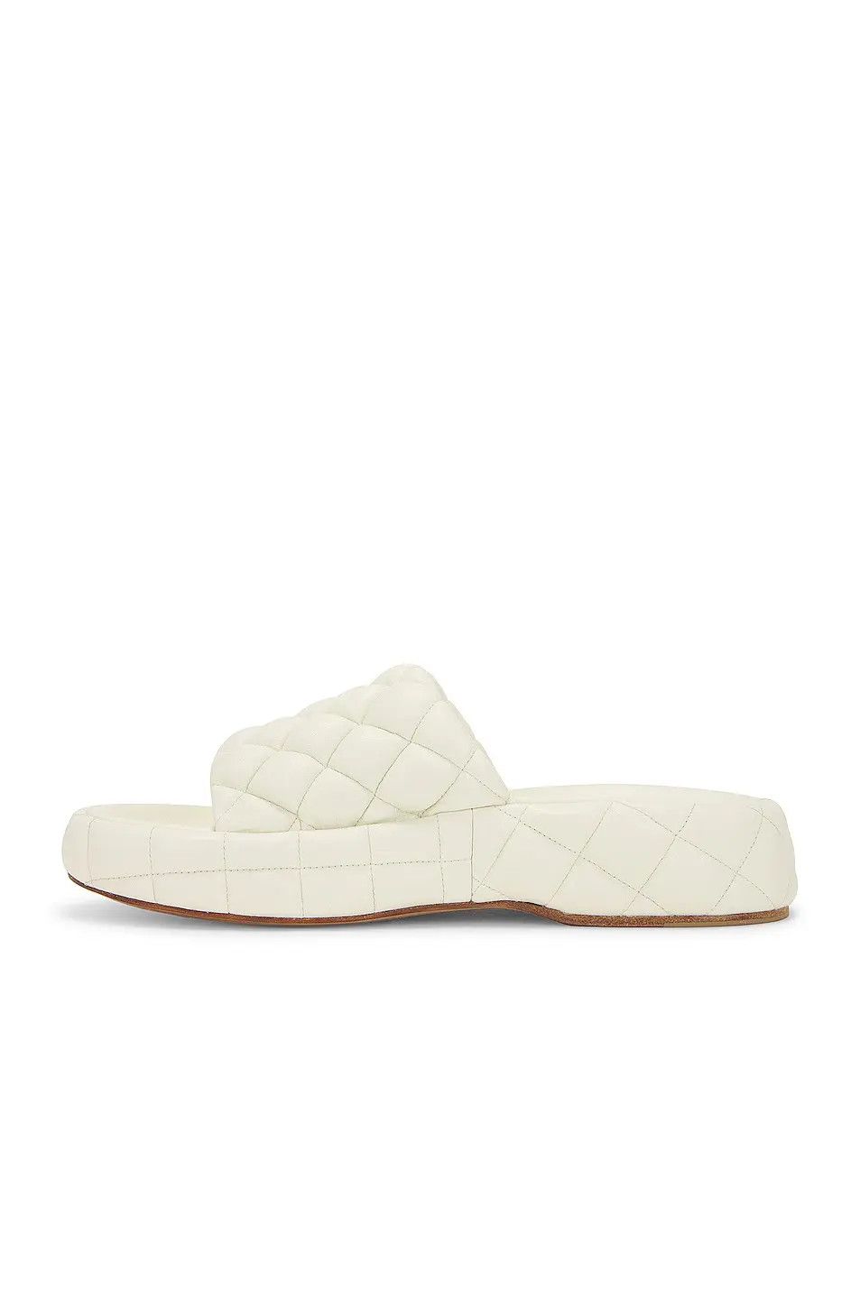 Bottega Veneta o1n1vont1224 Padded Flat Sandals in White Size US 4 / IT 34 - 4 Thumbnail
