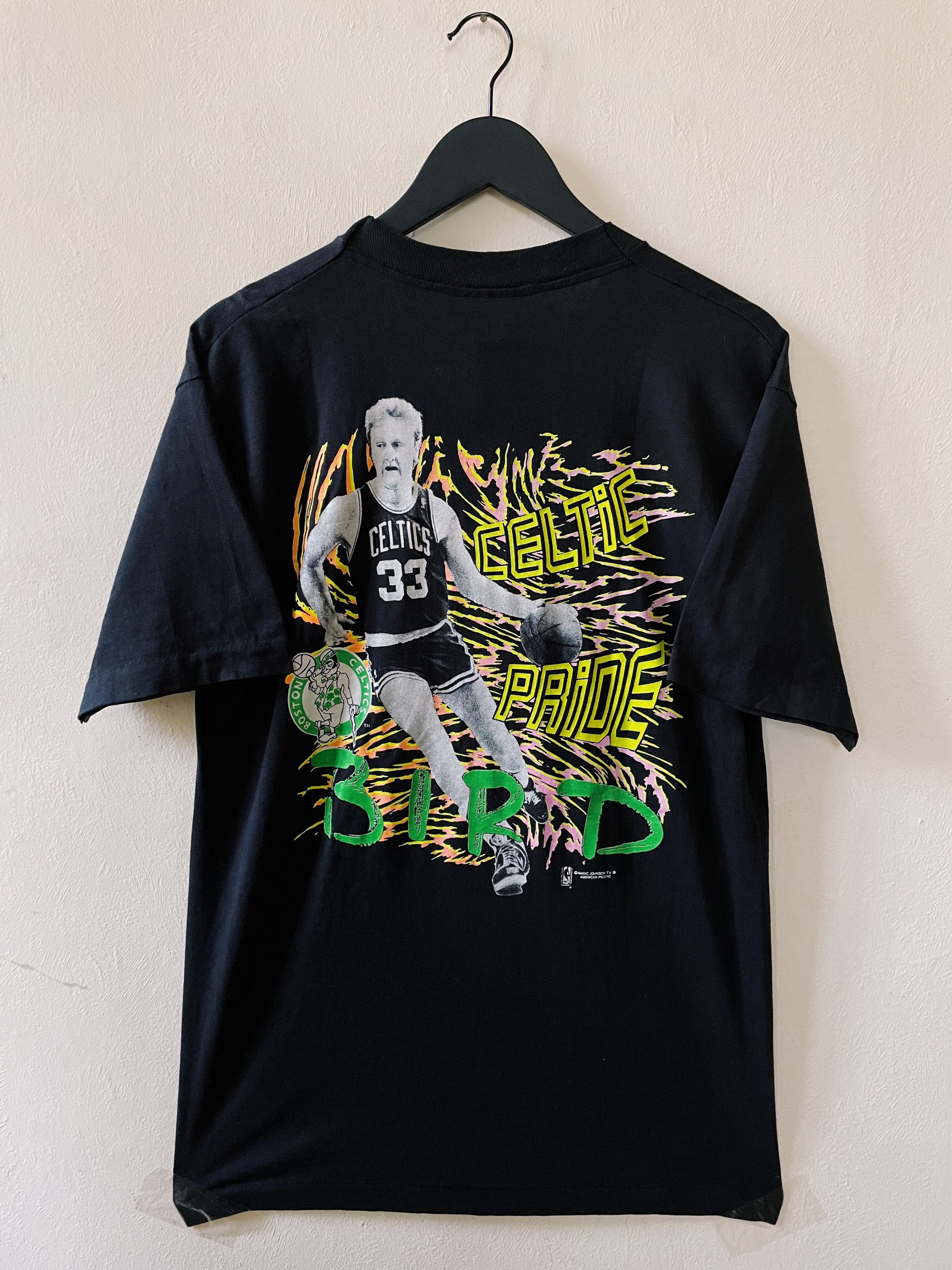 NBA × Vintage Vintage 80s NBA Boston Celtics Larry Bird T-shirt Black Size US L / EU 52-54 / 3 - 1 Thumbnail