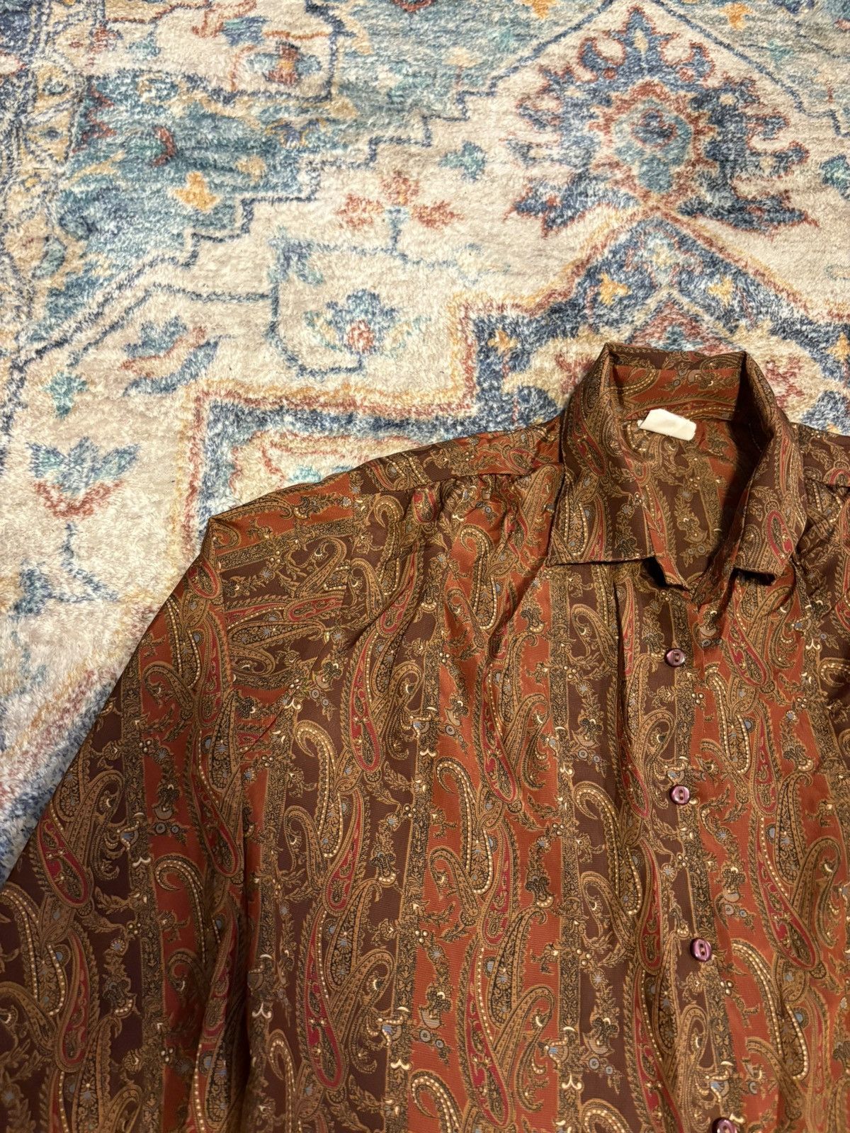 Vintage Vintage 70s StyleRite Paisley Button-up Shirt Medium Size M / US 6-8 / IT 42-44 - 5 Thumbnail