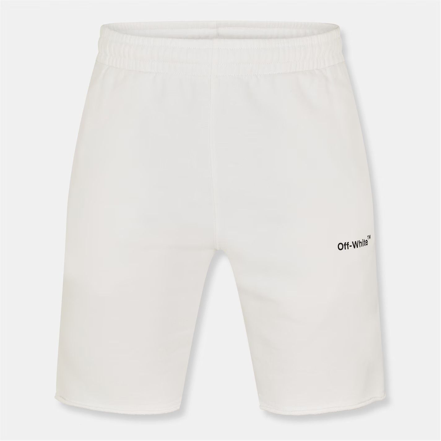 Off-White o1g2r1mq0326 Diag Arrow Fleece Jogger Shorts in White Size US 28 / EU 44 - 1 Thumbnail