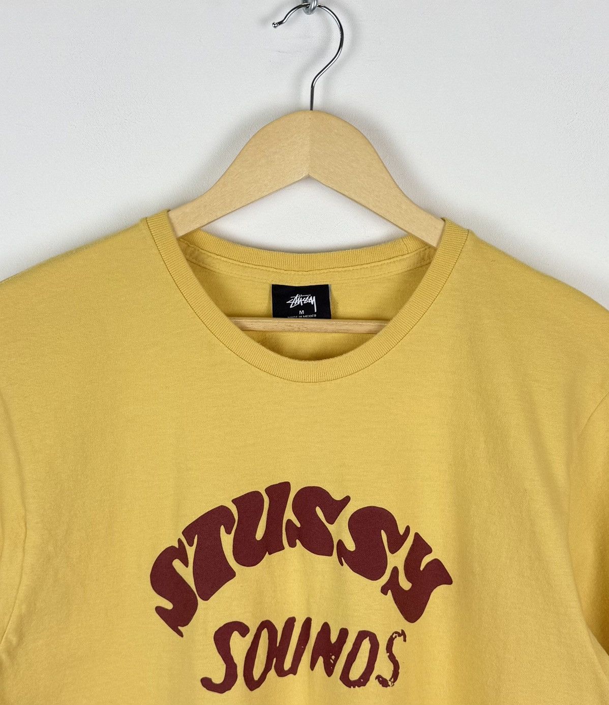 Stussy Stussy Sounds Crew Neck Short Sleeve T-shirt Yellow Too Logo Size US M / EU 48-50 / 2 - 3 Thumbnail