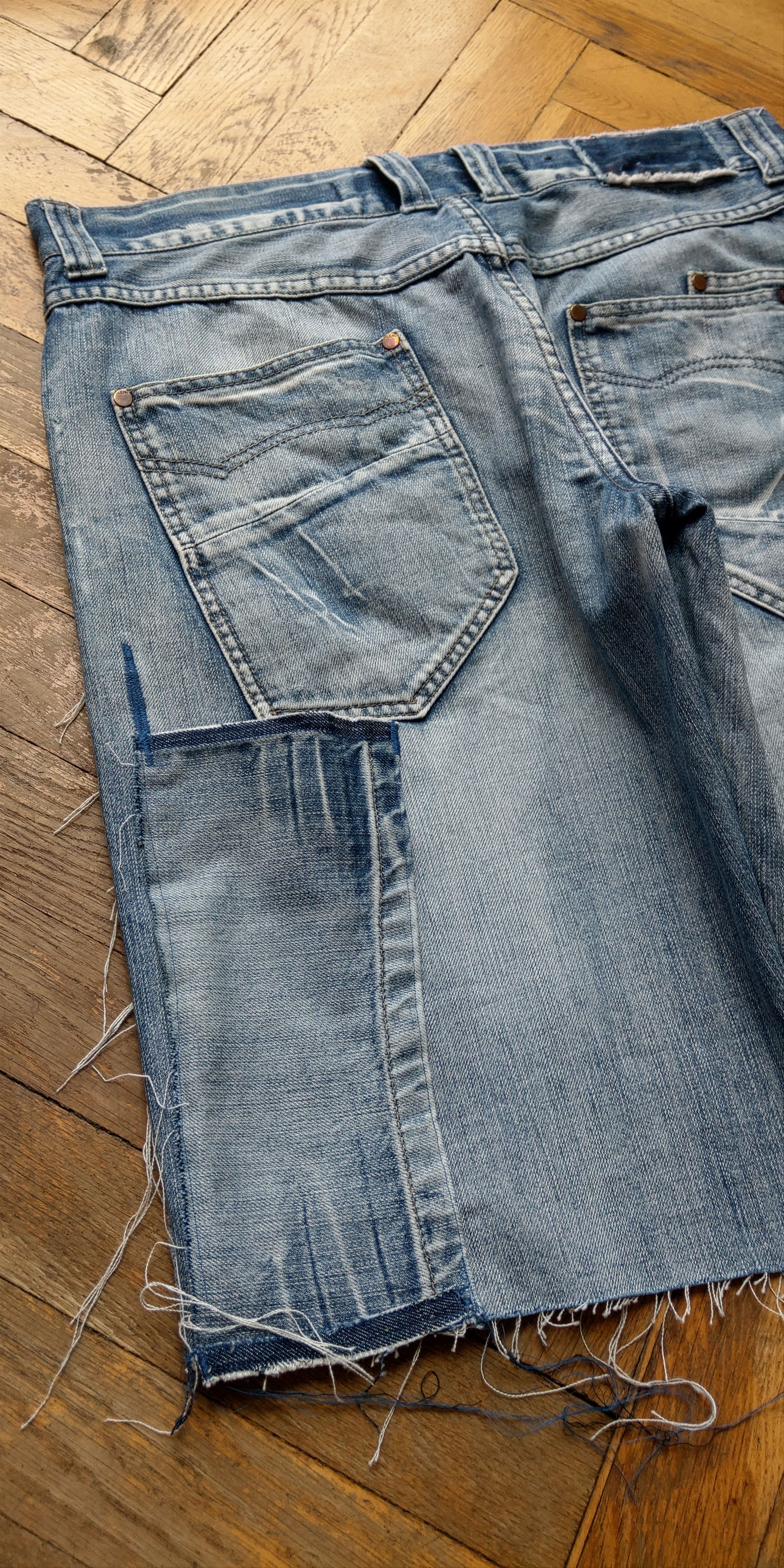Japanese Brand × Vintage Custom Reworked Shorts Pants Reconstruct Loose Grunge Baggy Size US 33 - 17 Thumbnail