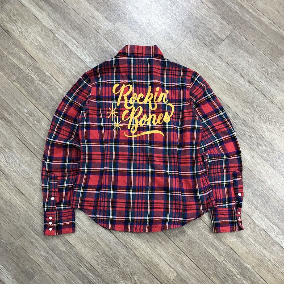Hysteric Glamour × Japanese Brand Vintage Hysteric Glamour Rockin Bones Flannel Shirt Women Size M / US 6-8 / IT 42-44 - 1 Thumbnail