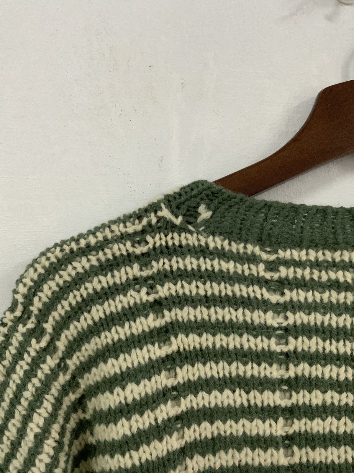 Handmade Striped Avant Garde Handmade Cross Stitch Knit Sweater Size US M / EU 48-50 / 2 - 10 Thumbnail