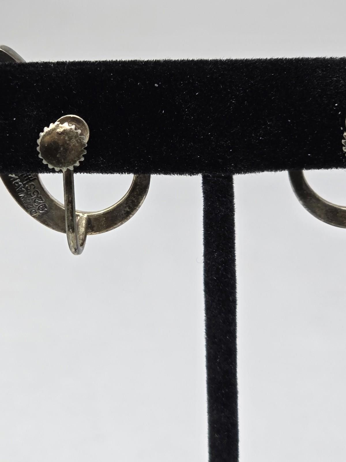Other Vintage Hans Hansen Denmark Silver Modernist Earrings Size ONE SIZE - 9 Thumbnail