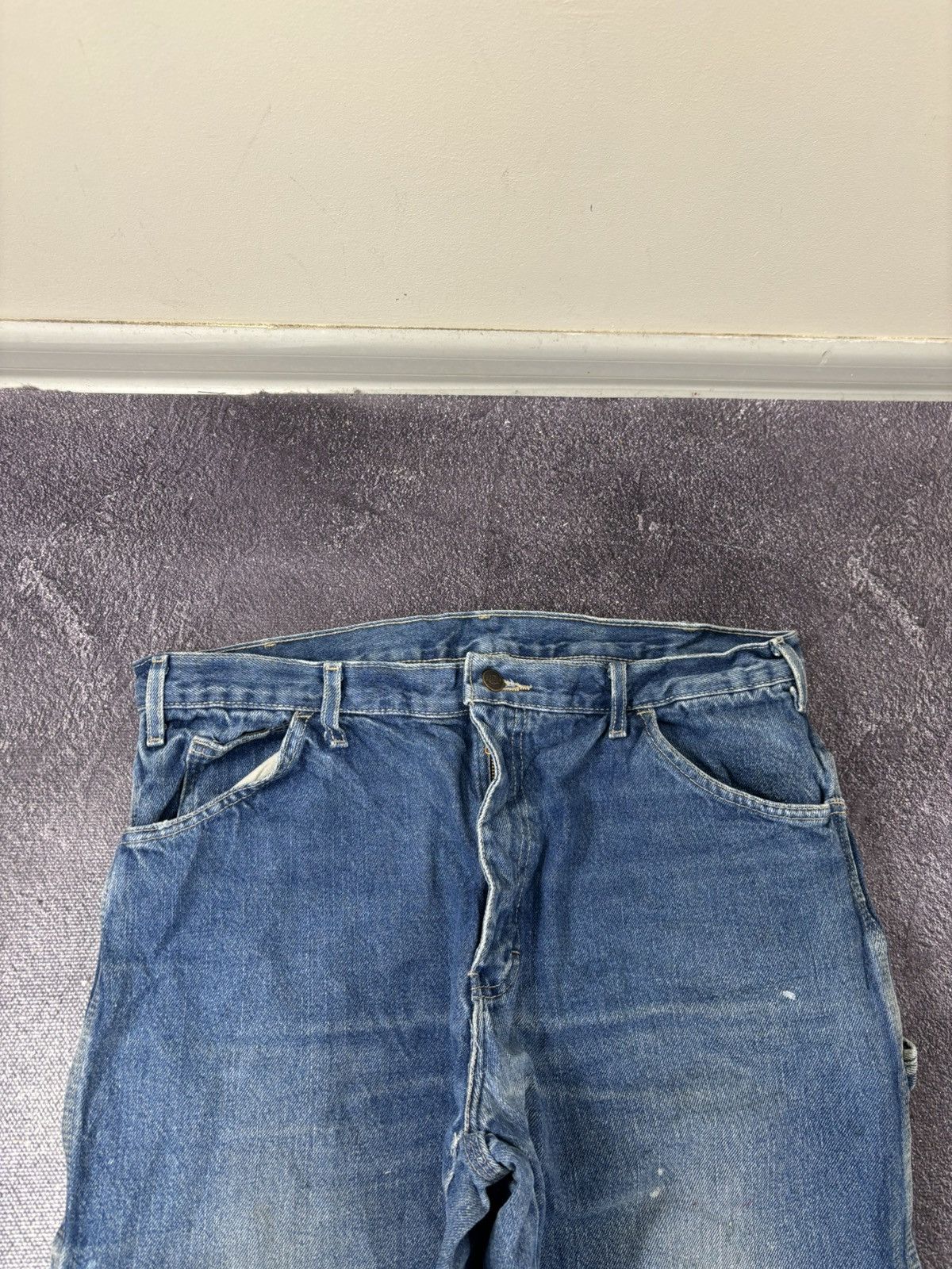 Dickies Vintage Dickies Relaxed Fit Painted Work Blue Denim Jeans Size US 36 / EU 52 - 10 Thumbnail
