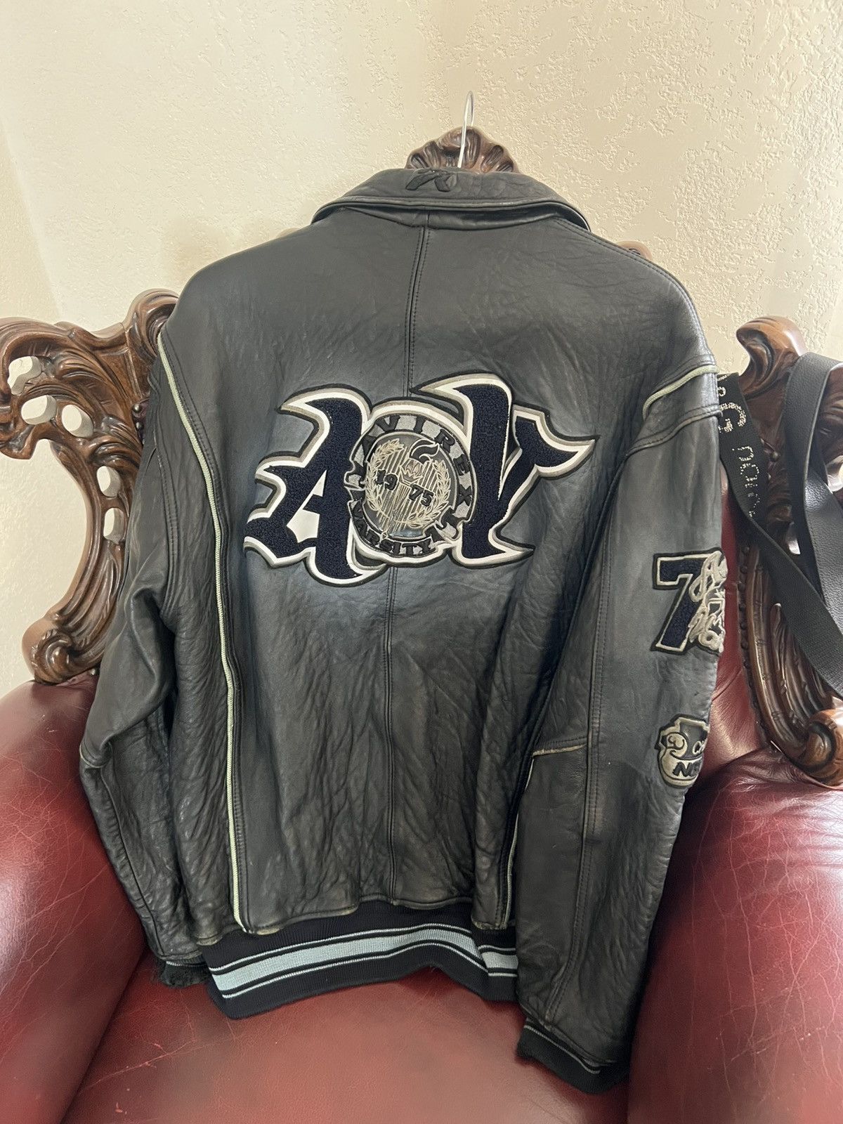 Avirex Vintage 90s Avirex Leather Racing Boxy Jacket Size US M / EU 48-50 / 2 - 8 Thumbnail