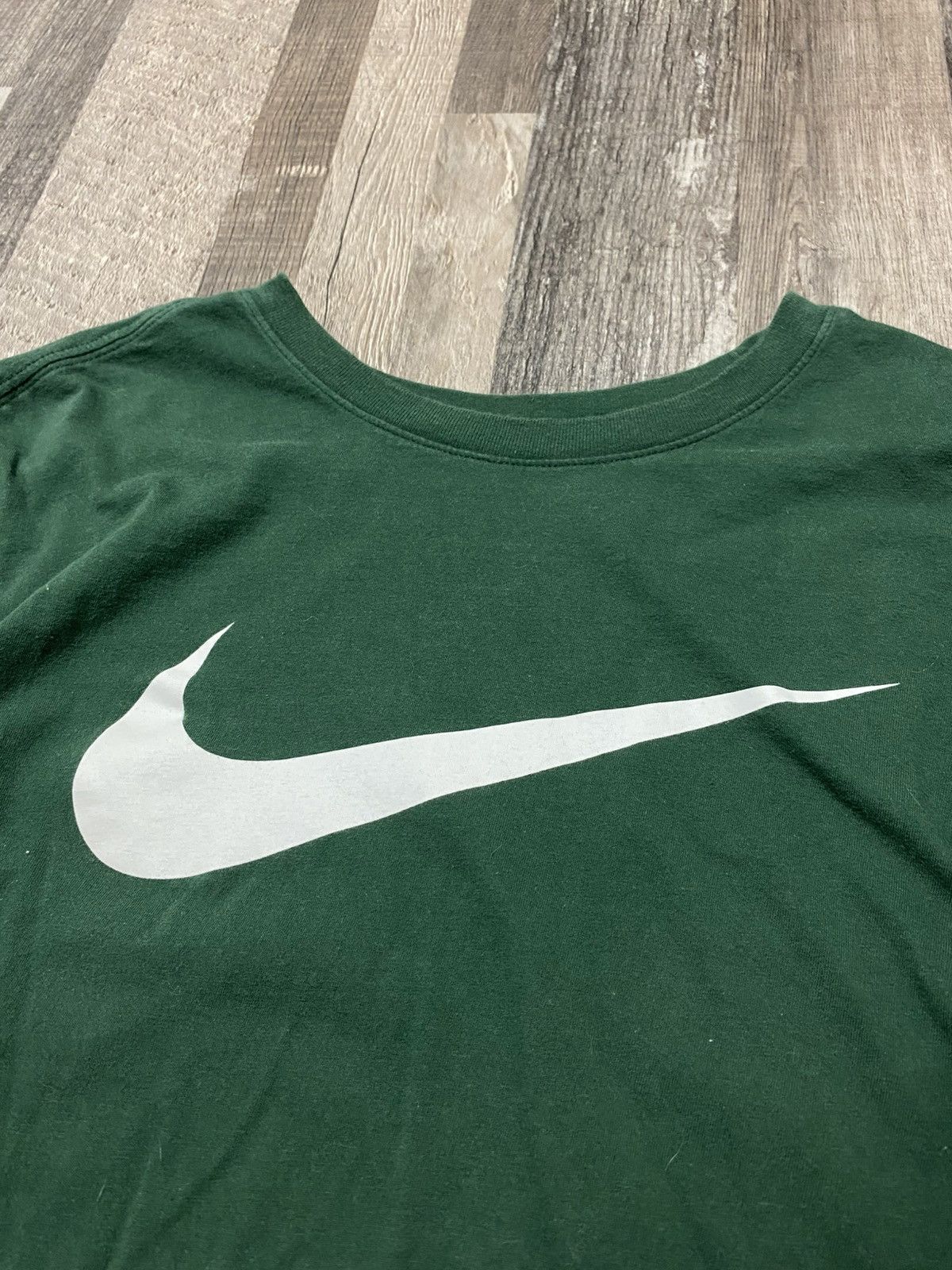 Nike Nike Center Swoosh Green Long Sleeve Tee T Shirt Y2K Size US L / EU 52-54 / 3 - 3 Thumbnail