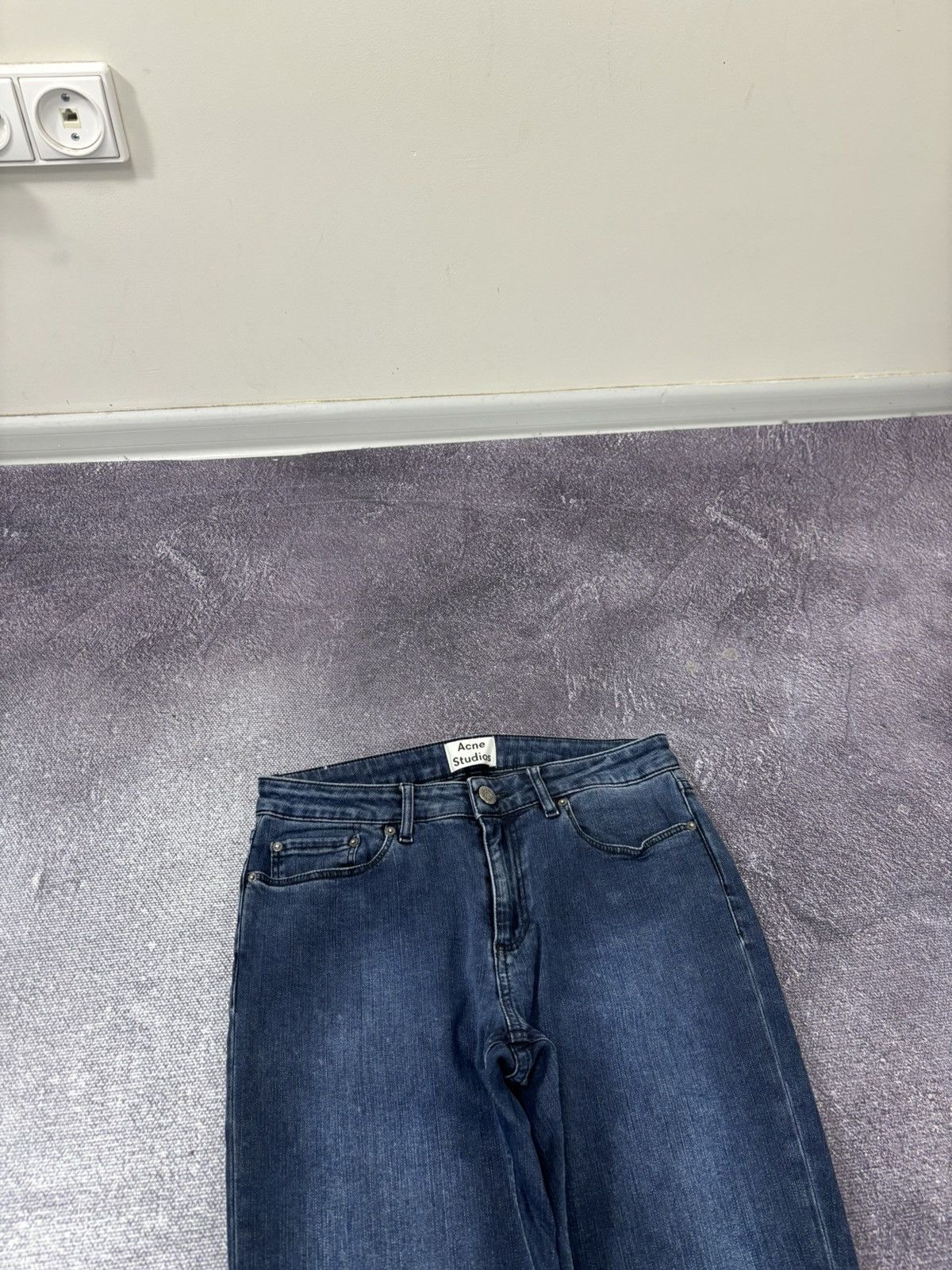 Acne Studios Acne Studios Women’s Skin 5 Deep Navy Blue Denim Jeans Size 28" / US 6 / IT 42 - 4 Thumbnail