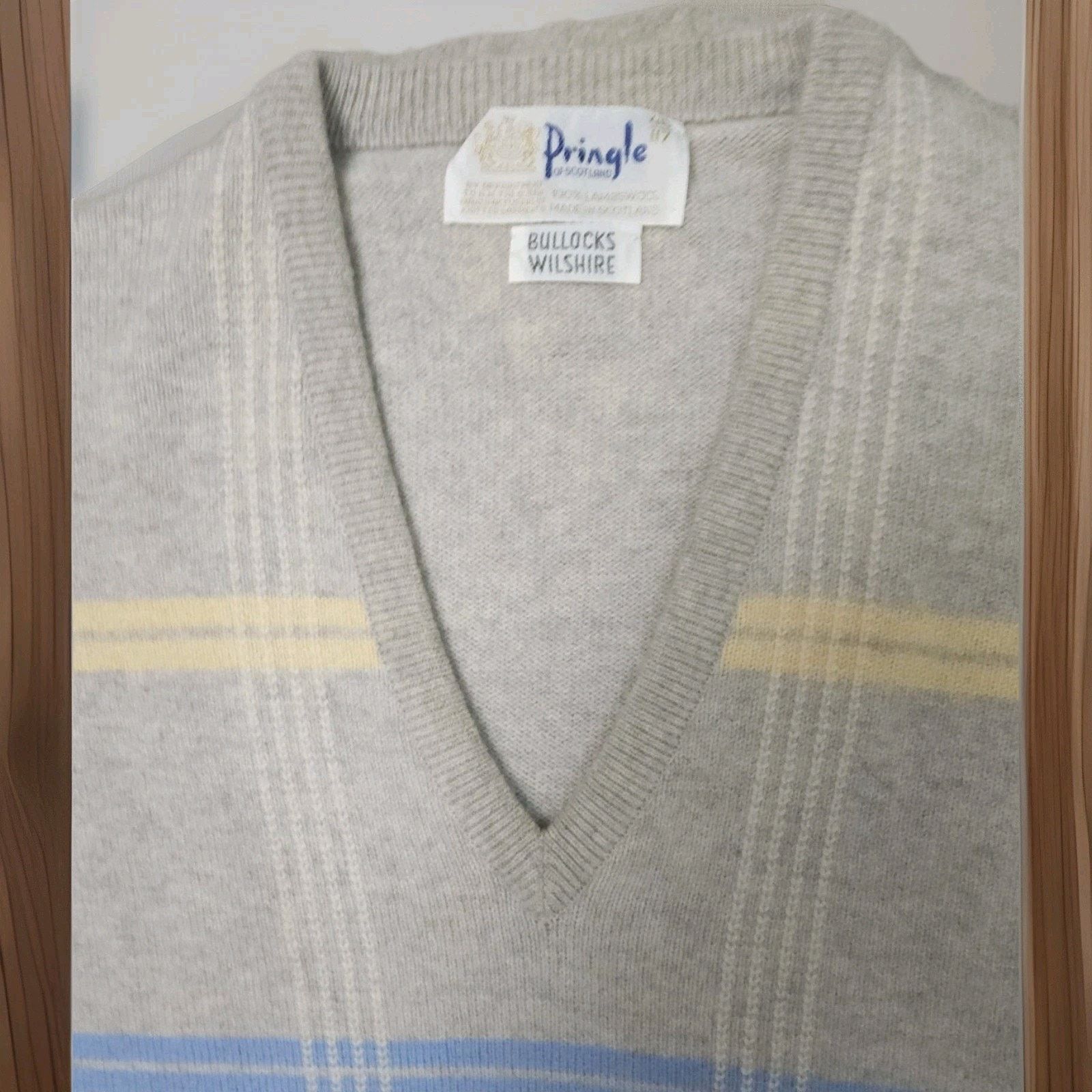 Pringle Of Scotland Pringle of Scotland Argyle lamb Wool Knit Jumper Sweater 46 Size US S / EU 44-46 / 1 - 3 Thumbnail