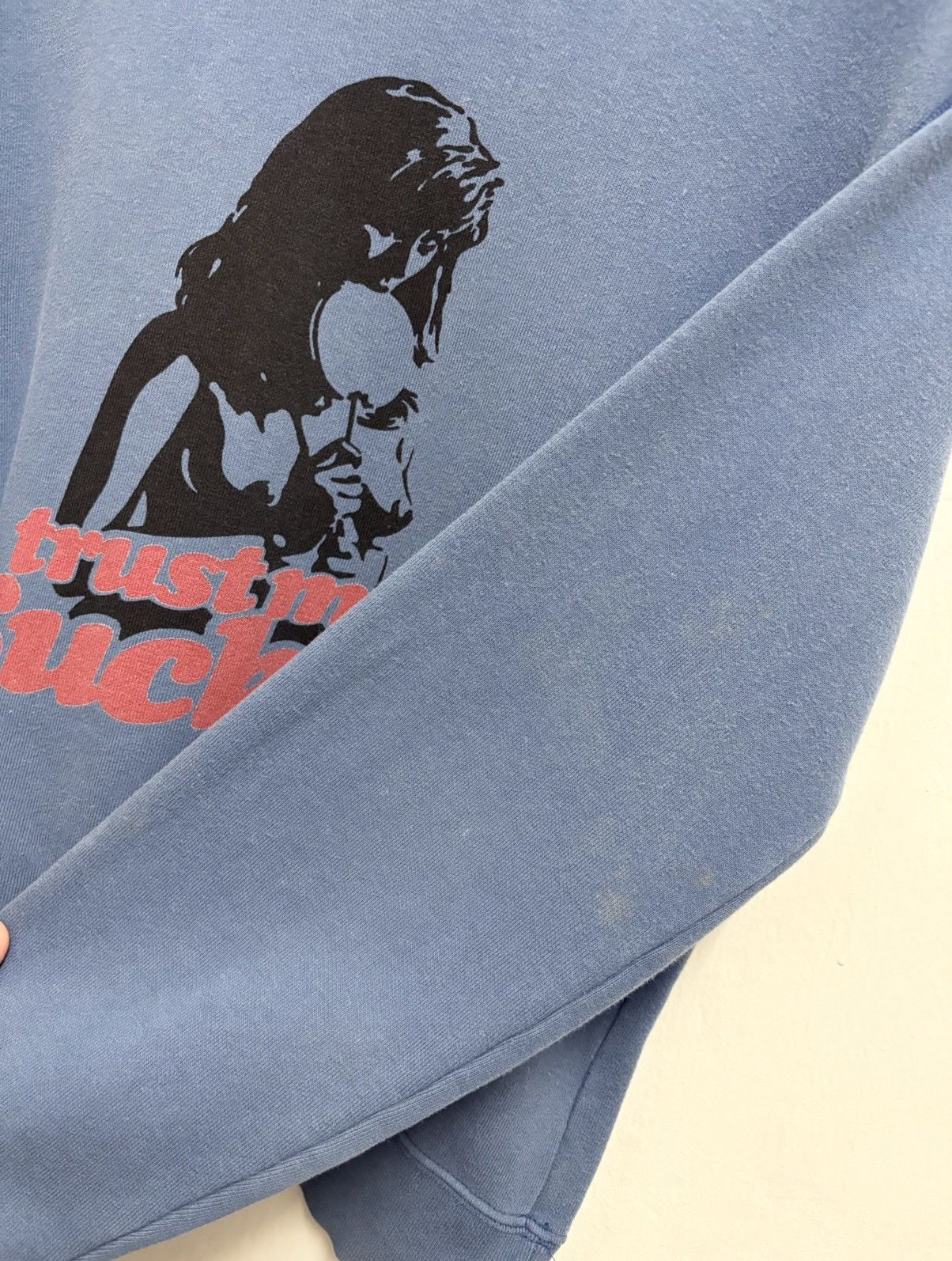 Hysteric Glamour Vtg 90's Hysteric Glamour " Trust me Sucker " Blue Crewneck Size M / US 6-8 / IT 42-44 - 8 Thumbnail