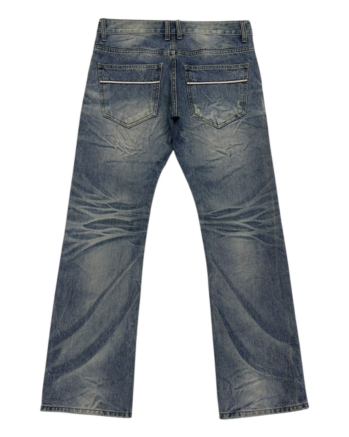 14th Addiction × Isamu Katayama Backlash × Yasuyuki Ishii FLARE JEANS IMPROVES CLAWMARK FLARED DENIM JEANS Size US 34 / EU 50 - 8 Thumbnail