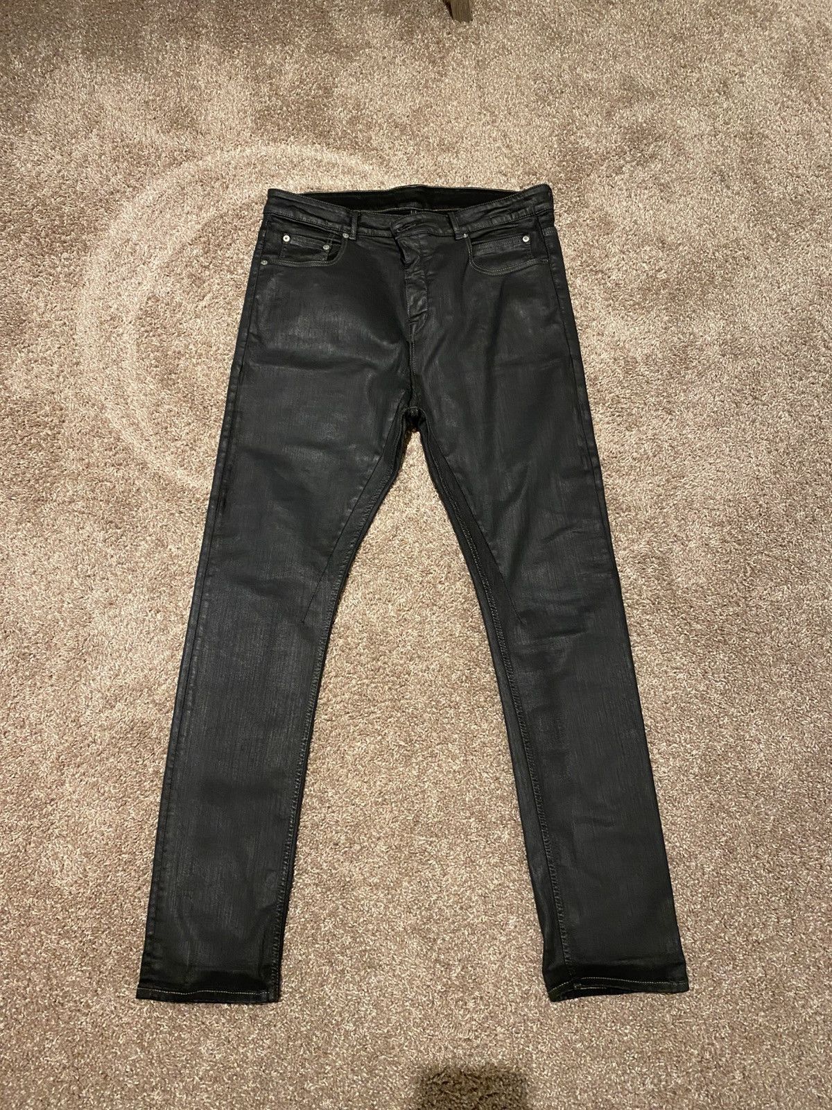 Rick Owens Wax Denim | Grailed