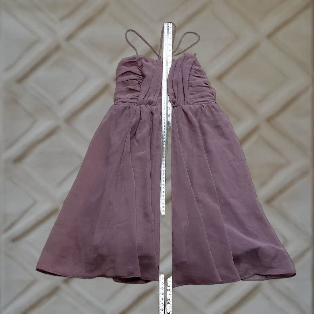 Vintage American Rag Cie Dress Womens Small Light Purple Sleeveless Gown Shift Stretch Midi Casual Party/Cocktail Size S / US 4 / IT 40 - 1 Thumbnail