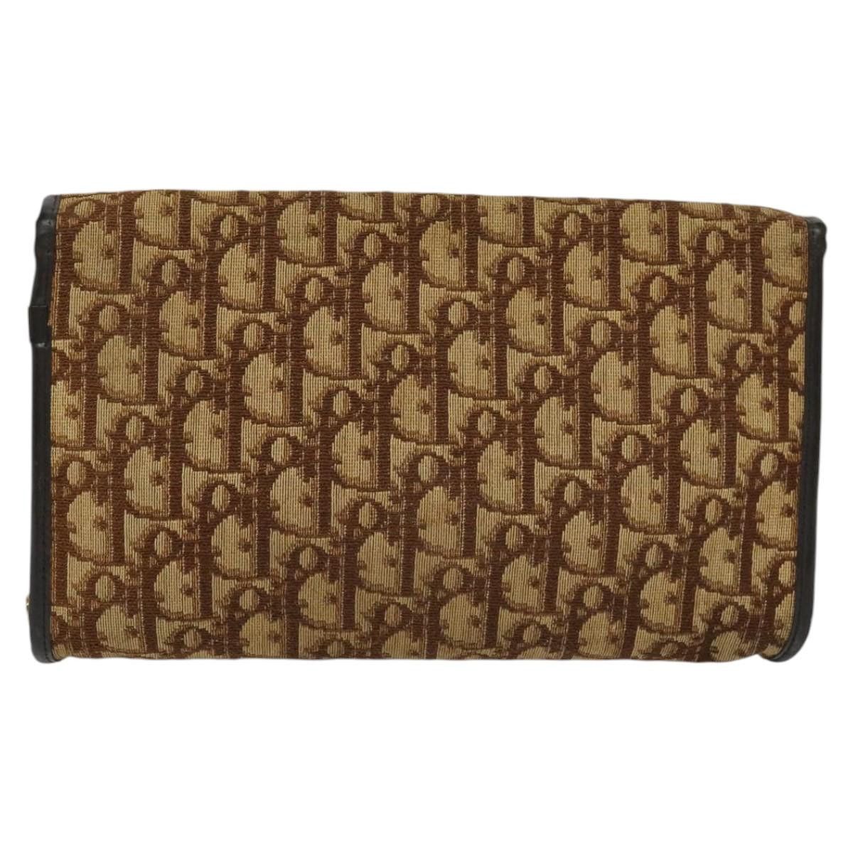 Dior DIOR Trotter Canvas Chain Shoulder Bag Brown Gold Size ONE SIZE - 3 Thumbnail