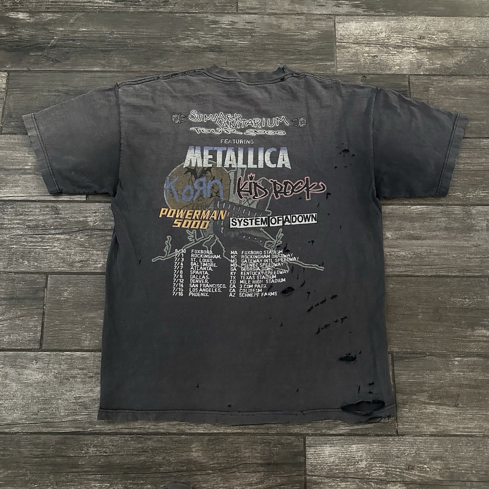 Giant VTG 2000 SUMMER SANITARIUM METALLICA KORN THRASHED DISTRESSE Size US XL / EU 56 / 4 - 2 Thumbnail