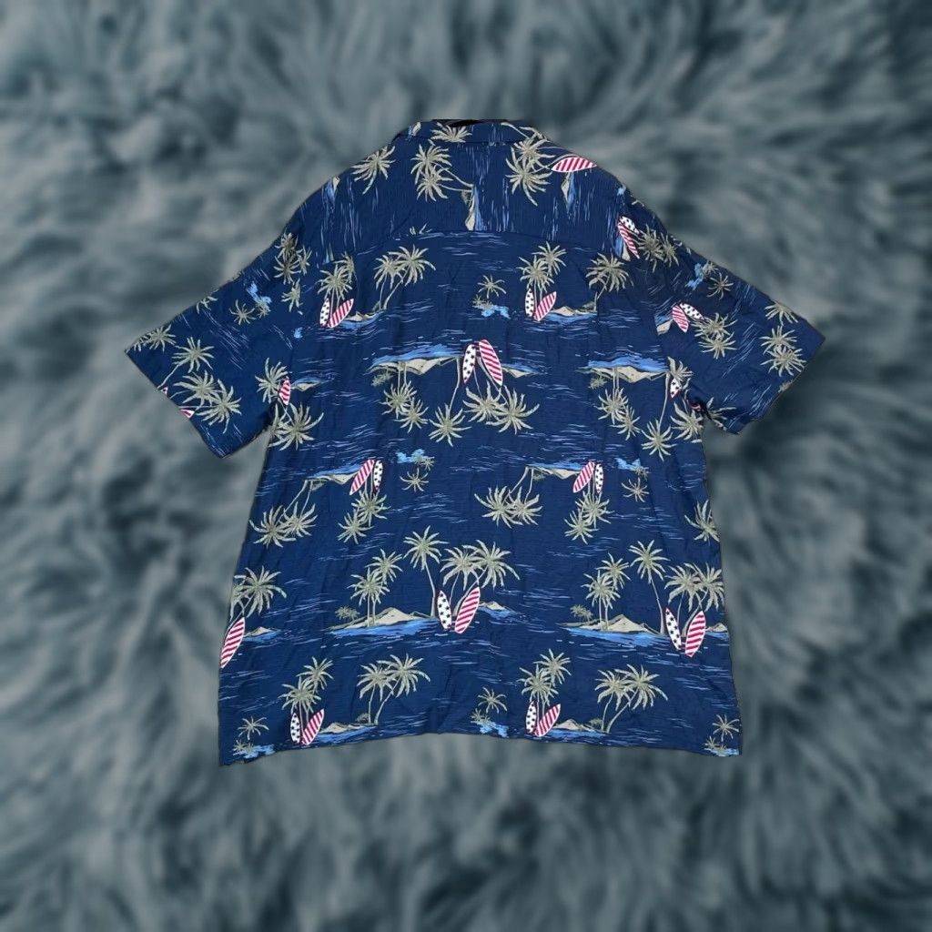 George George Hawaiian Shirt Men's 3XL Blue Beach Short Sleeve Button-Up Shirt Size US XXL / EU 58 / 5 - 1 Thumbnail