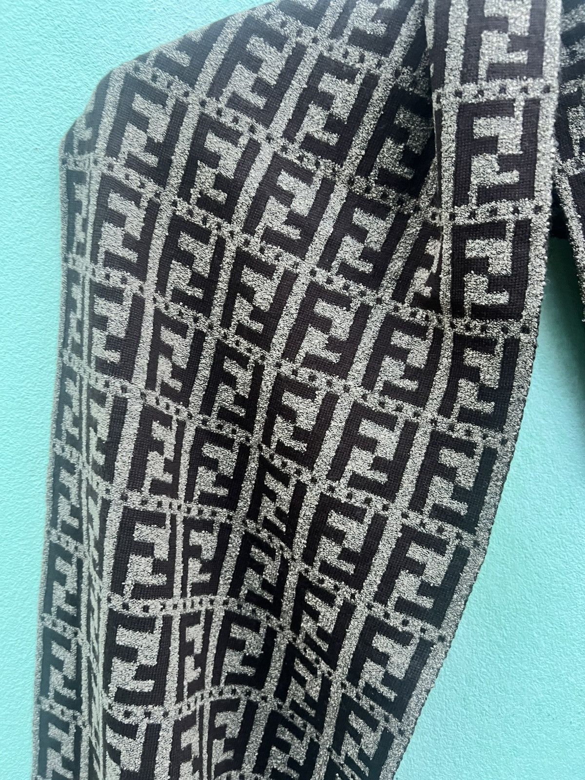 Fendi FENDI Zucca Monogram Wool Scarf Brown Vintage Size ONE SIZE - 15 Thumbnail