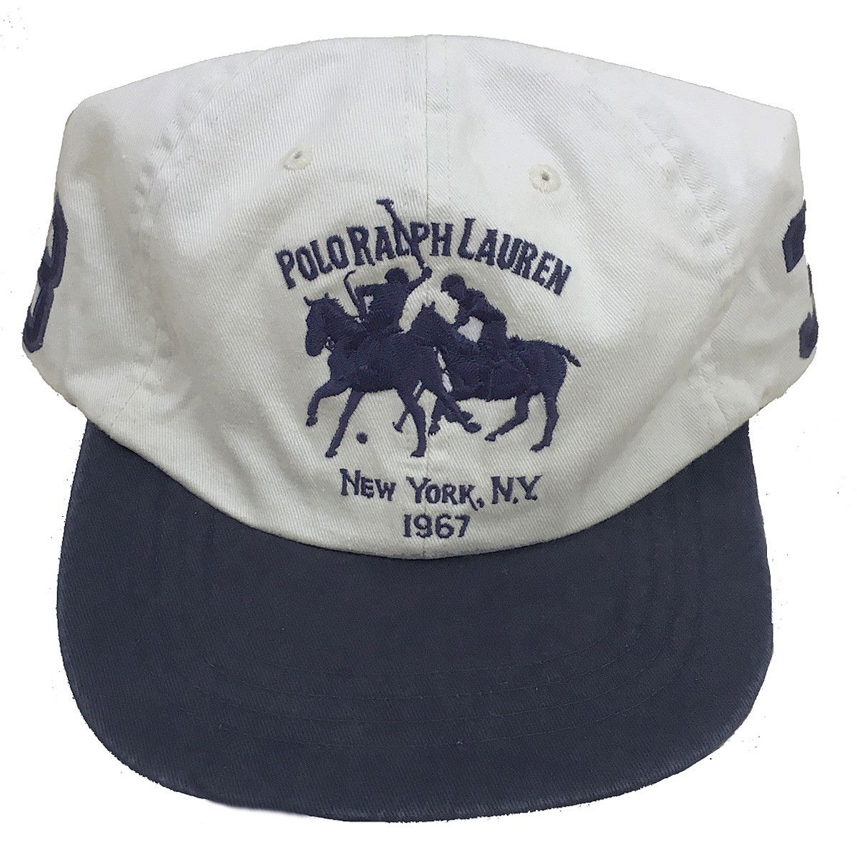 Polo Ralph Lauren NEW VINTAGE Polo Ralph Lauren Baseball Hat! White Big Pony Size ONE SIZE - 1 Thumbnail
