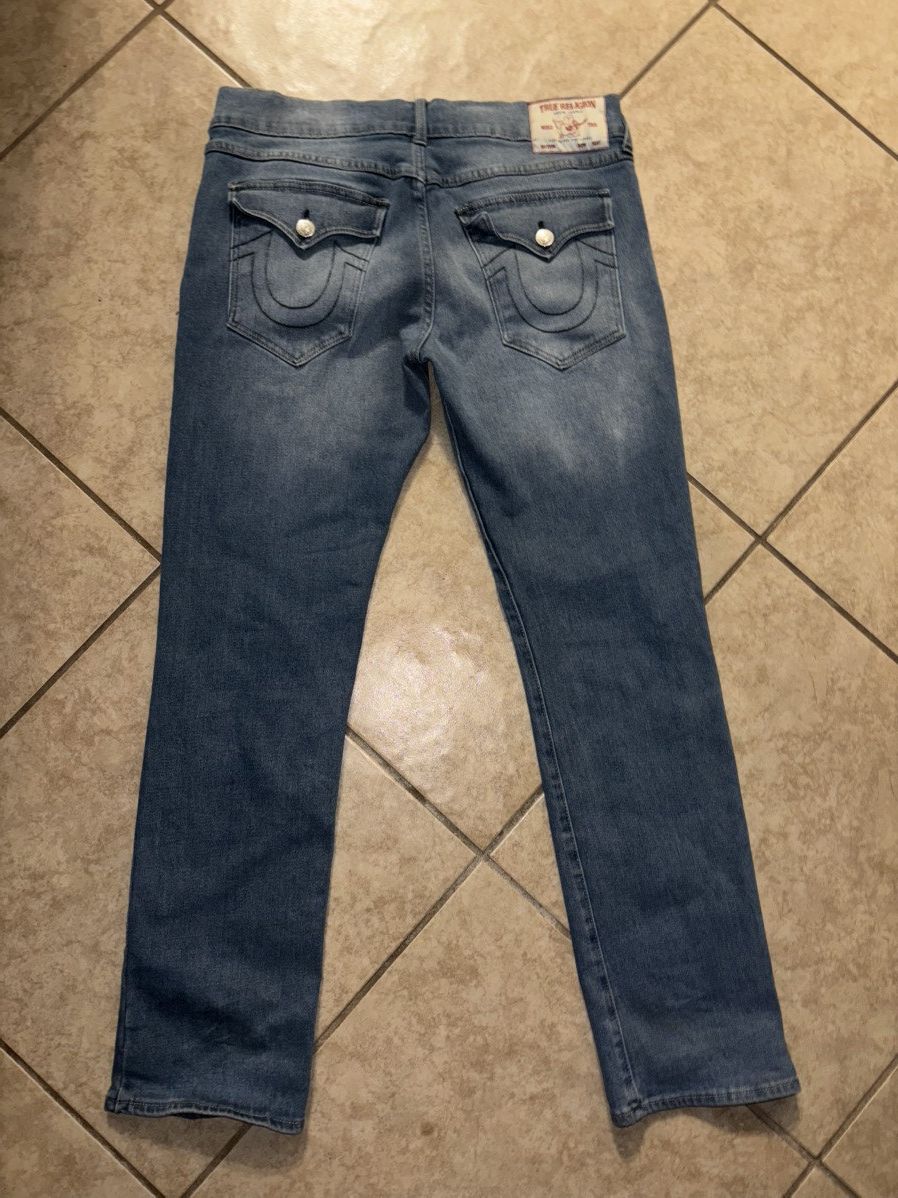 True Religion True Religion Y2K Distressed Jeans Straight Size 36 Size US 36 / EU 52 - 2 Thumbnail