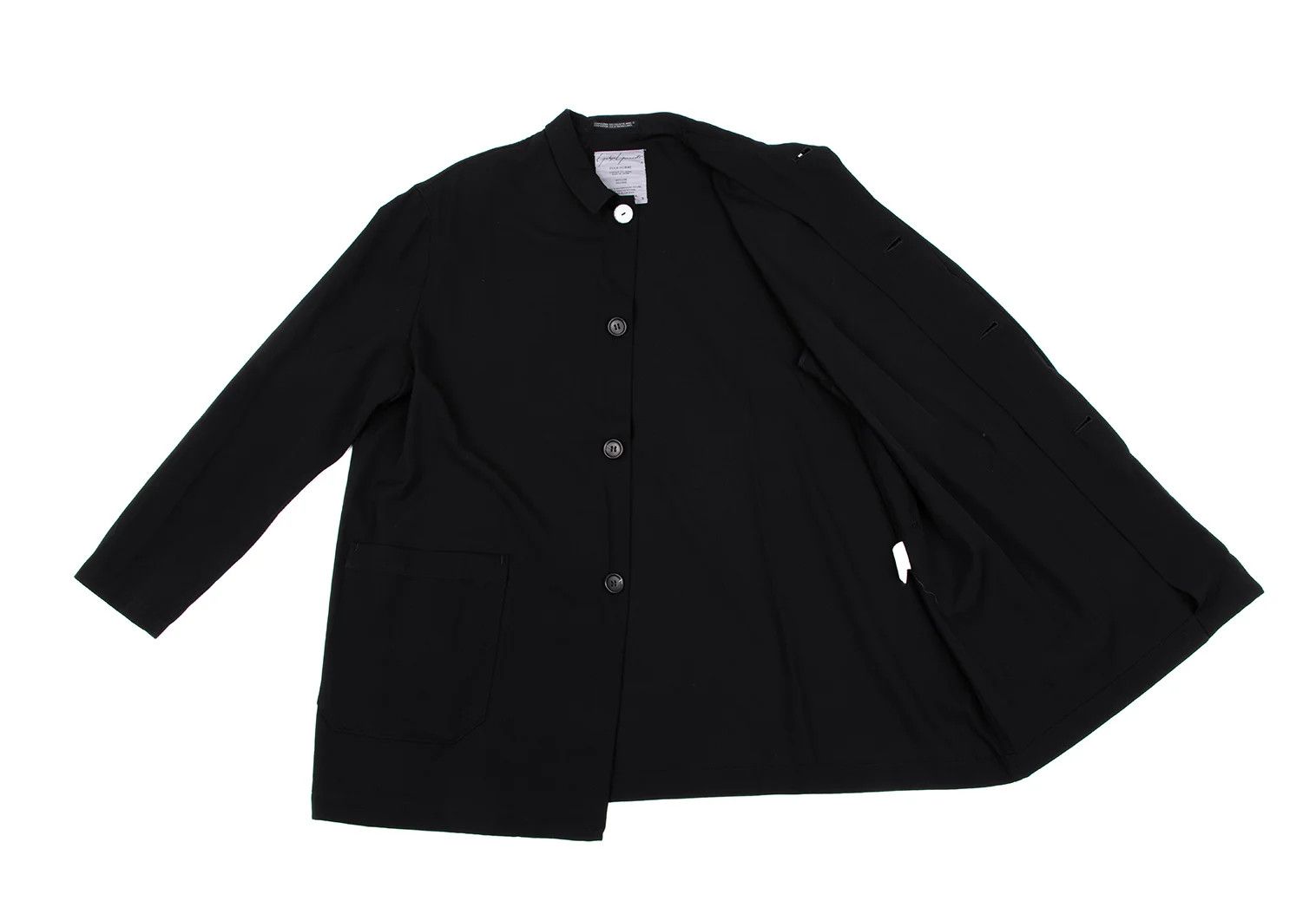 Yohji Yamamoto Yohji Yamamoto Wool Gabardine Jacket Black S Size US S / EU 44-46 / 1 - 9 Thumbnail