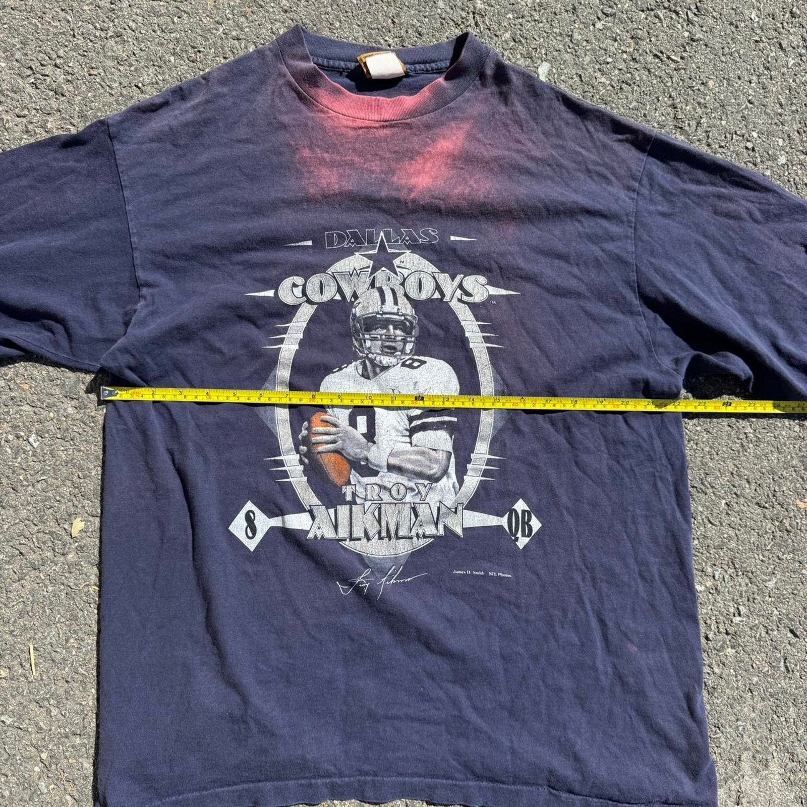 Nutmeg Vintage90s Troy Aikman Nutmeg Dallas Cowboys T-Shirt Size XL Size US XL / EU 56 / 4 - 7 Thumbnail