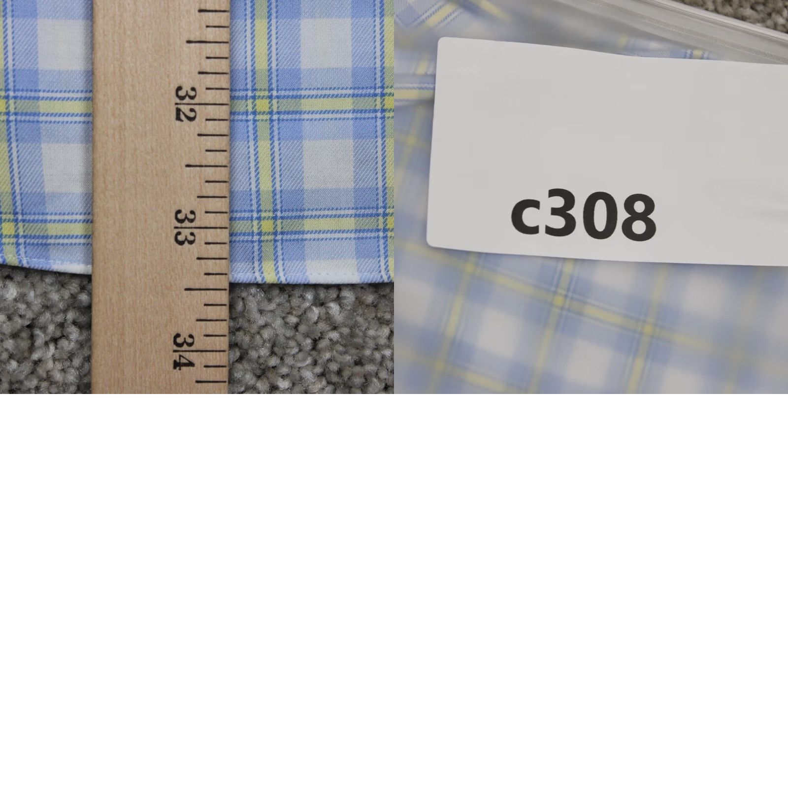 Brooks Brothers Brooks Brothers 346 Shirt Mens XL Button-Up Knit-Check Non-Iron Cotton Blue/Yellow Size US XL / EU 56 / 4 - 9 Thumbnail