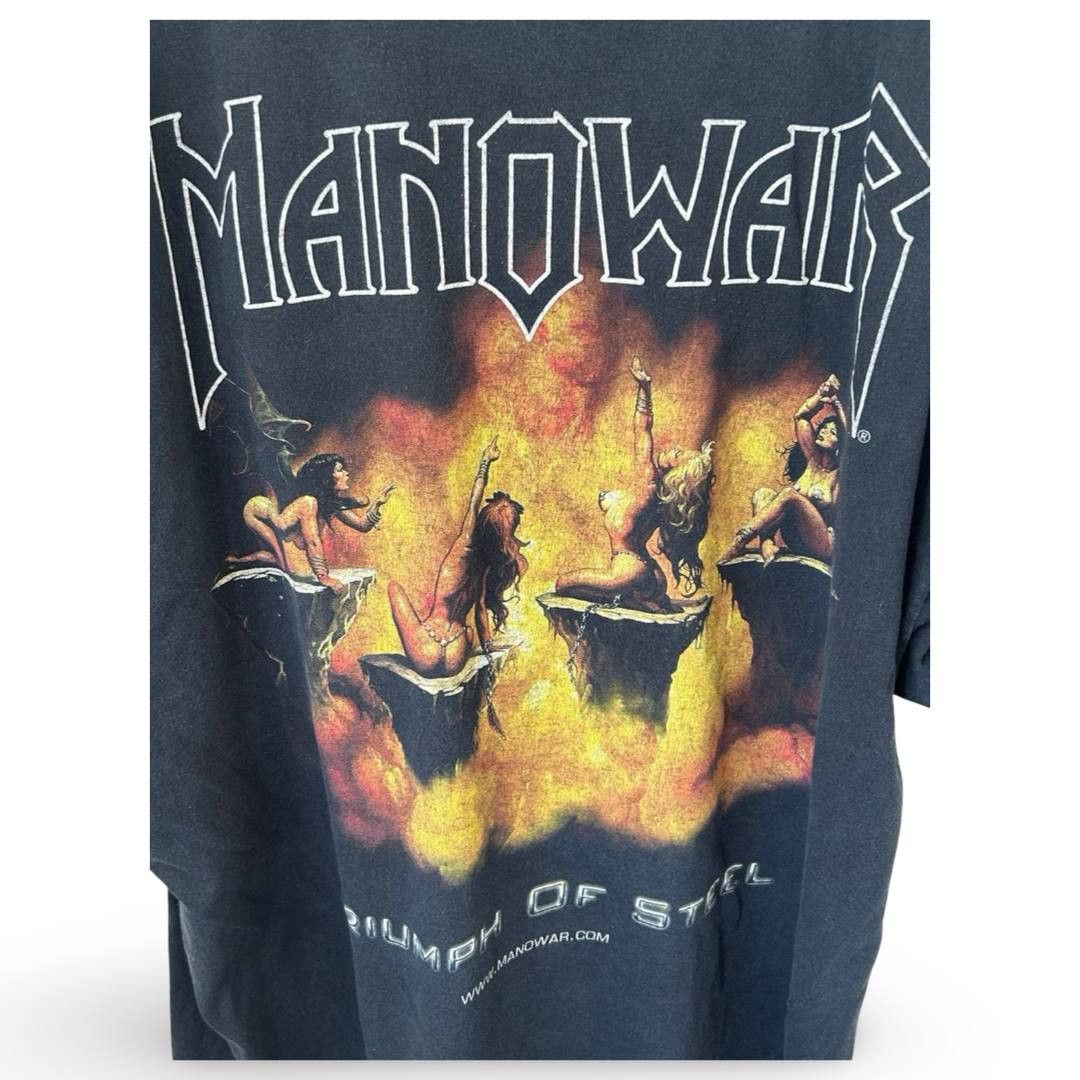 Band Tees Manowar triumph of steel band tshirt Size US XXL / EU 58 / 5 - 4 Thumbnail