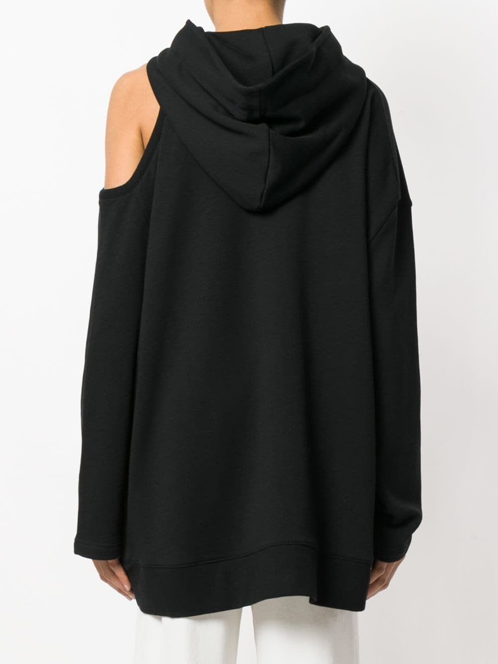 Ann Demeulemeester Ann Demeulemeester Black Tony Cold Shoulder Hoodie Size US XL / EU 56 / 4 - 17 Thumbnail