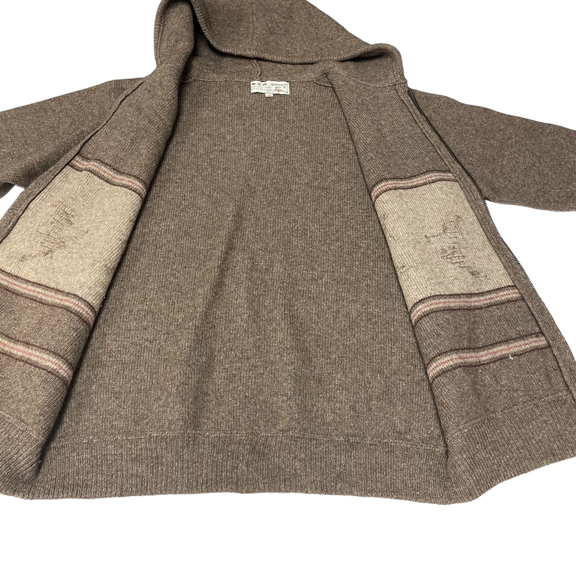 Other Vtg Heather Brown KNIT Wool Blend Zip Cardigan Jacket Size US M / EU 48-50 / 2 - 3 Thumbnail