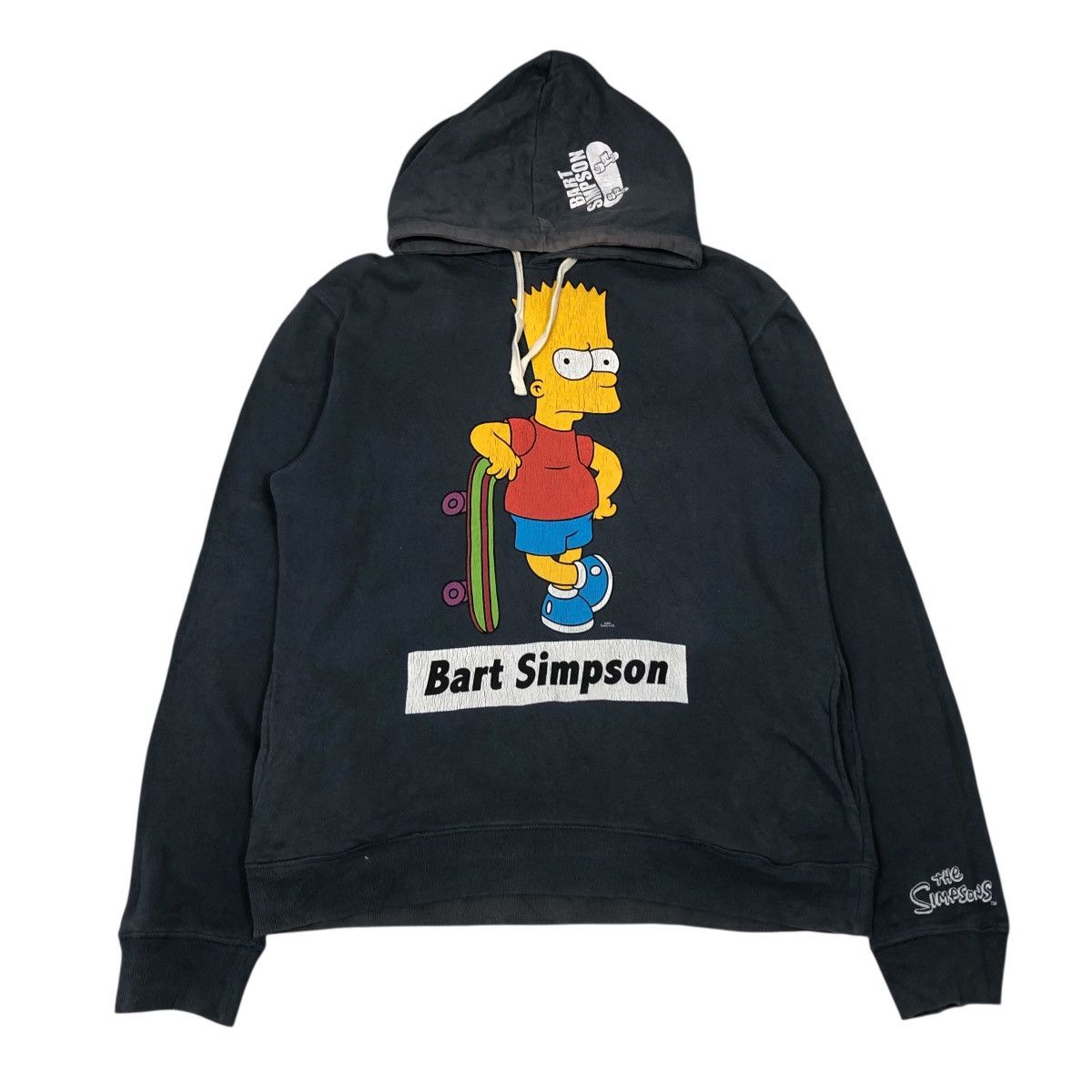 Vintage 📌Vintage Hoodie Pull Over Cartoon Bart Simpsons Big Logo Size US L / EU 52-54 / 3 - 1 Thumbnail