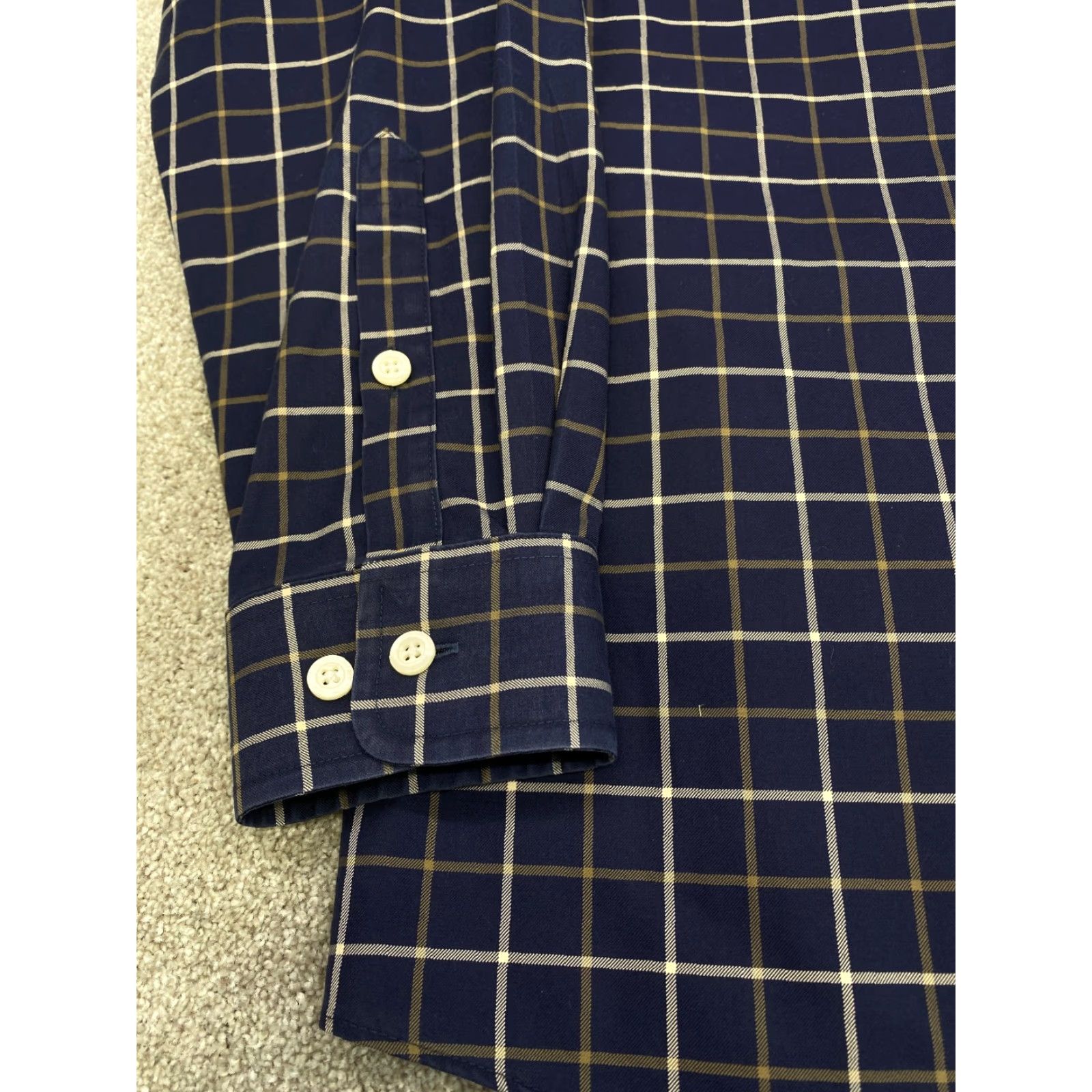 Orvis VINTAGE Orvis 77C9 Long Sleeve Button Up Men's Large Blue Check Shirt 100% Cotton 6612 Size US L / EU 52-54 / 3 - 2 Thumbnail