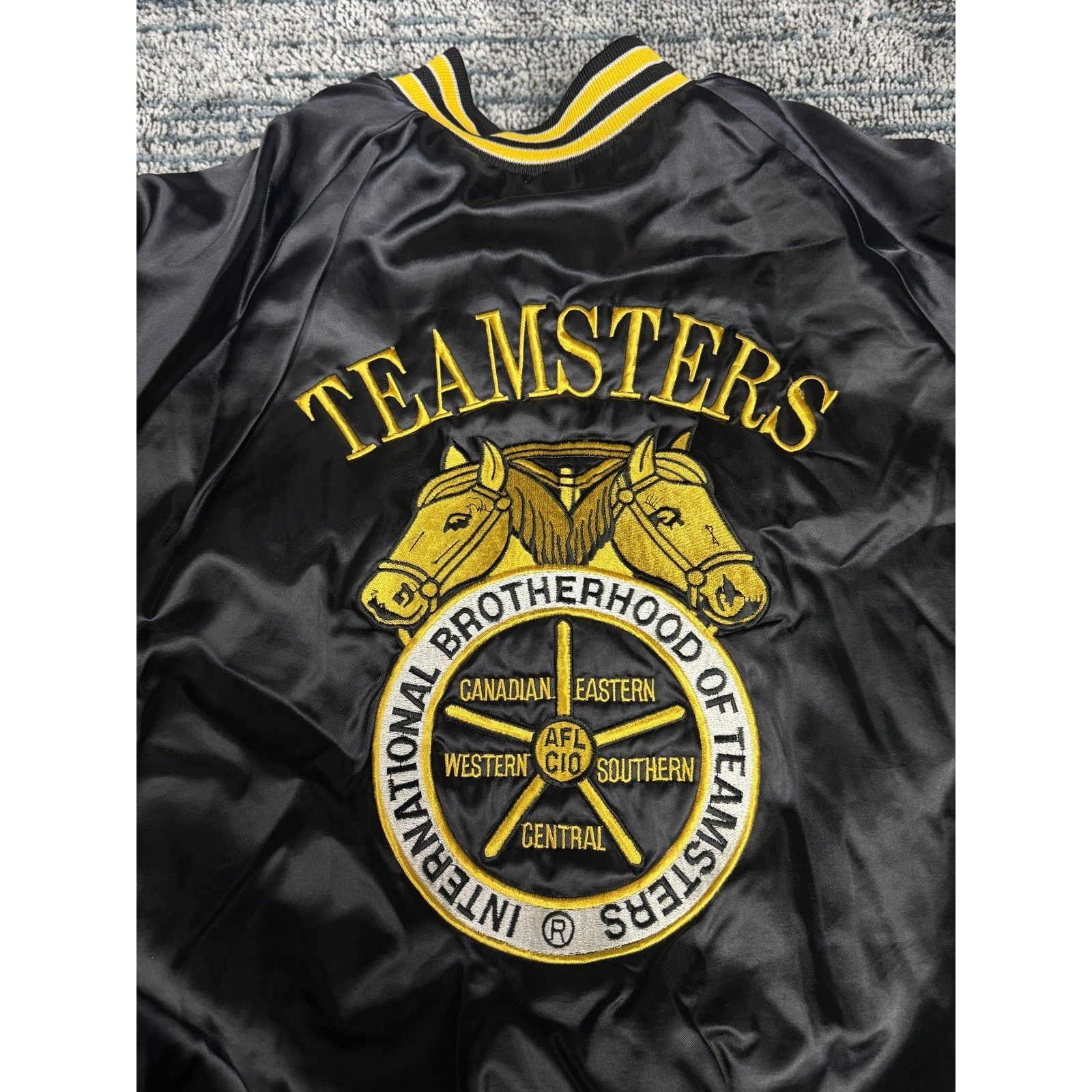 & Other Stories Vintage Teamsters King Louie Sz XL USA Black Jacket Size US XL / EU 56 / 4 - 8 Thumbnail