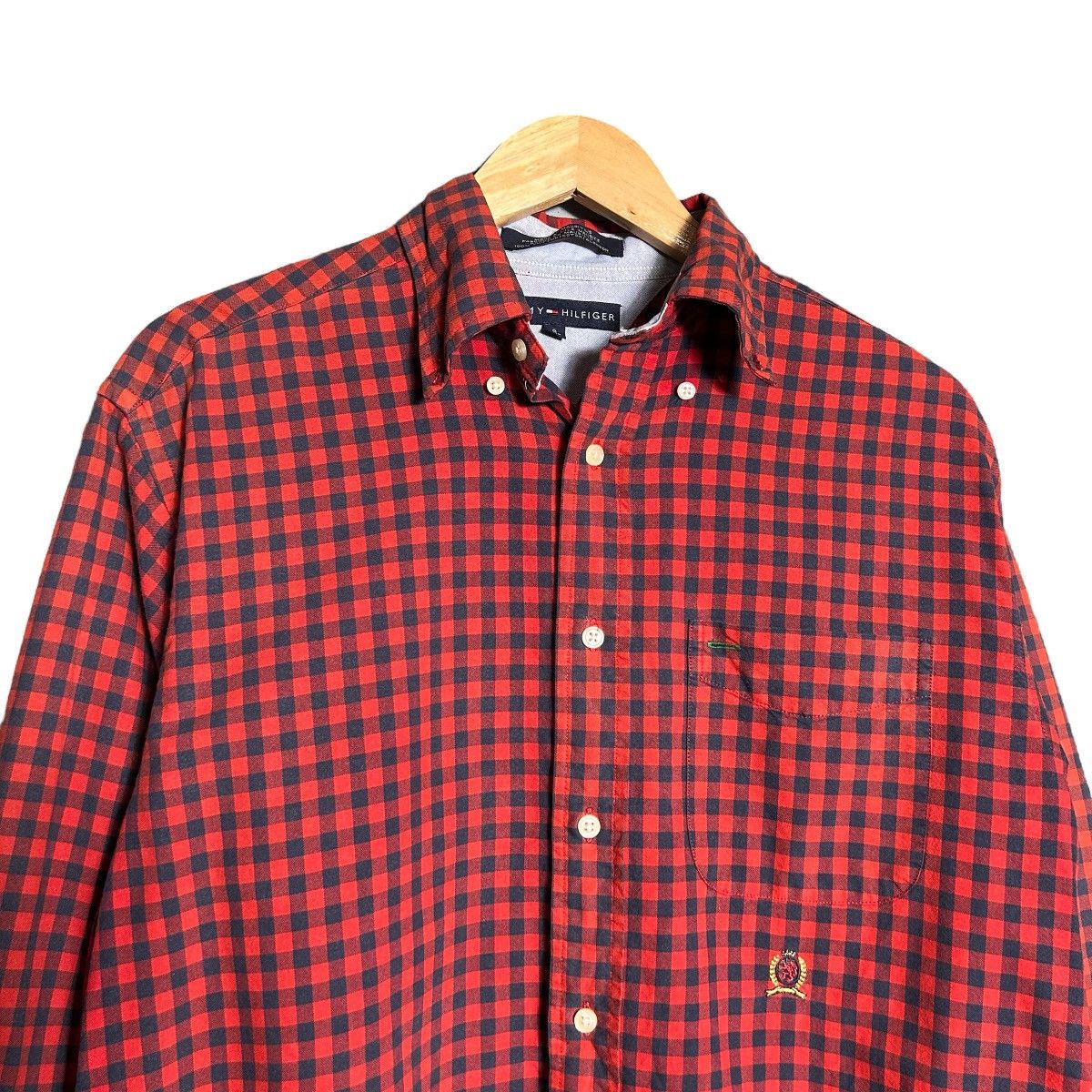Tommy Hilfiger Vintage Tommy Hilfiger Embroidered Logo Button Up Shirt Size US S / EU 44-46 / 1 - 3 Thumbnail