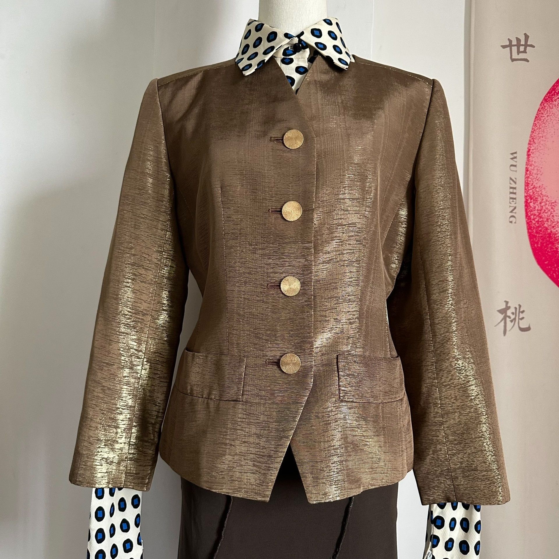 Saint Laurent Paris Yves Saint Laurent Vintage Brown Blazer Size S / US 4 / IT 40 - 1 Thumbnail