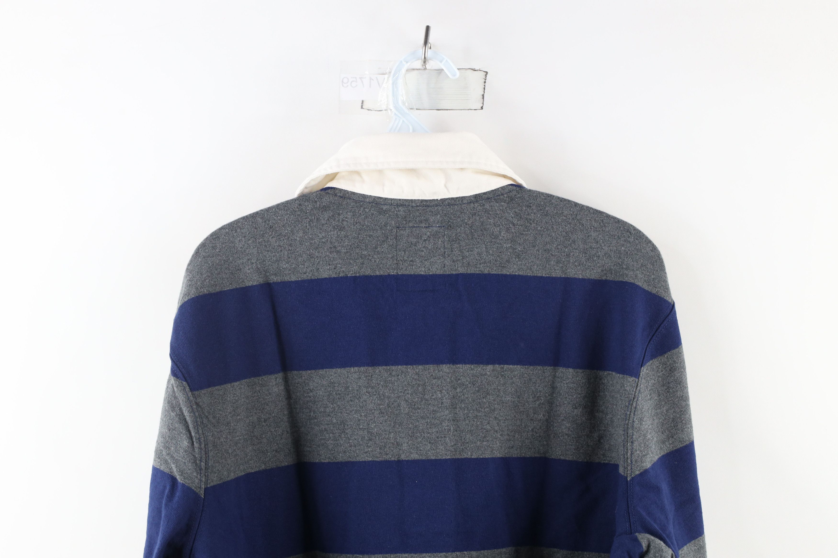 Lands' End × Vintage Vintage Lands End Striped Heavyweight Long Sleeve Rugby Polo Size US L / EU 52-54 / 3 - 7 Thumbnail