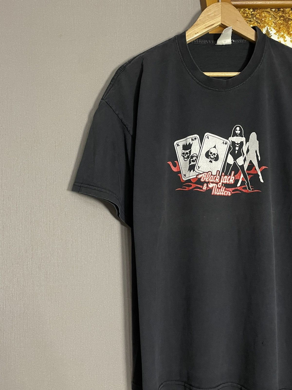 Fruit Of The Loom Crazy Vintage Pornstar Black Jack Nutter Sexy Girl Skull Tee Size US XL / EU 56 / 4 - 4 Thumbnail