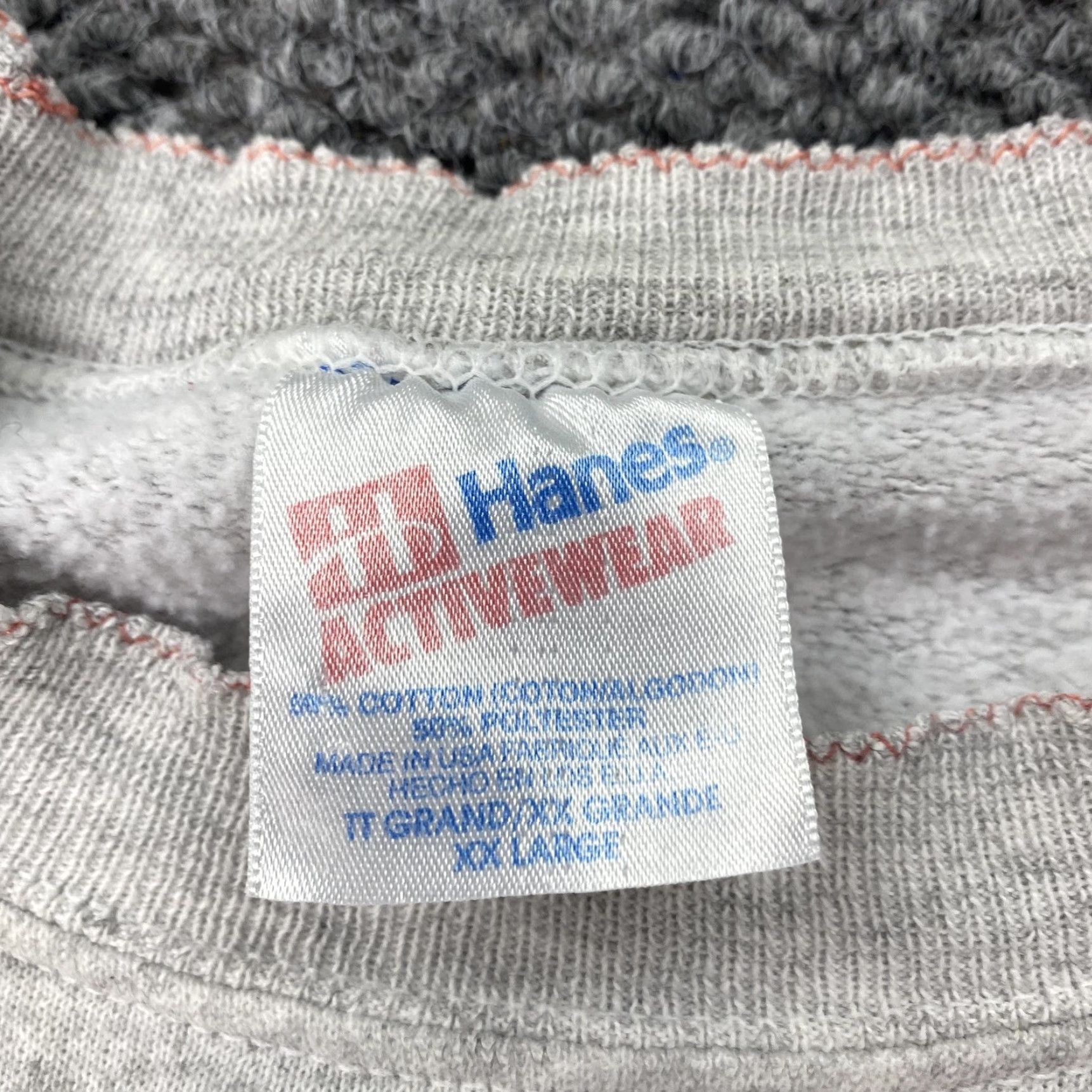 Hanes VINTAGE Hanes Sweatshirt Mens 2XL Gray Crewneck Graphic Print 1992 Charleroi USA Patriotic 90s Shown as is Size US XXL / EU 58 / 5 - 7 Thumbnail