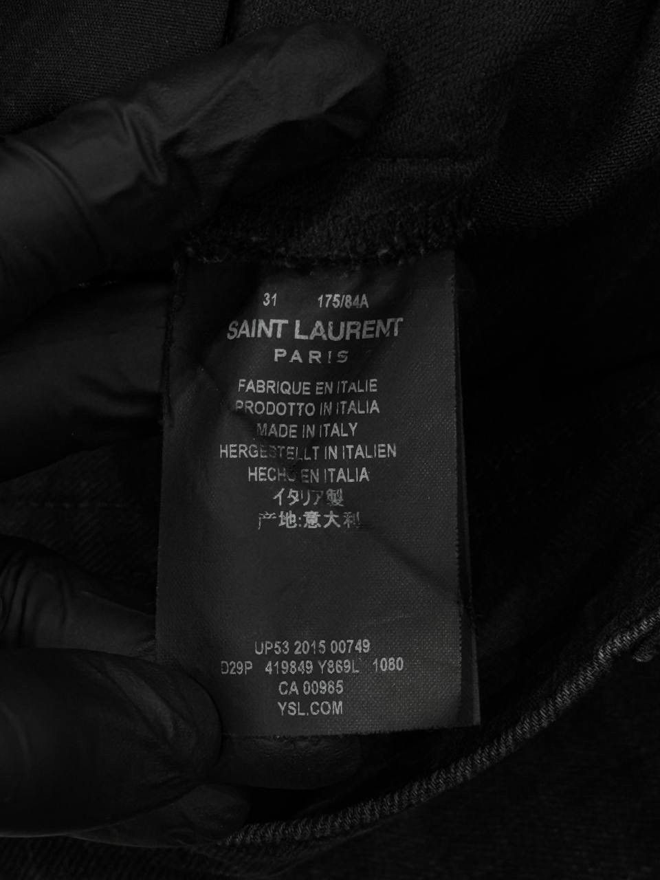 Saint Laurent Paris SS15 Saint Laurent Slim Denim Pants by Hedi Slimane Size US 31 - 5 Thumbnail