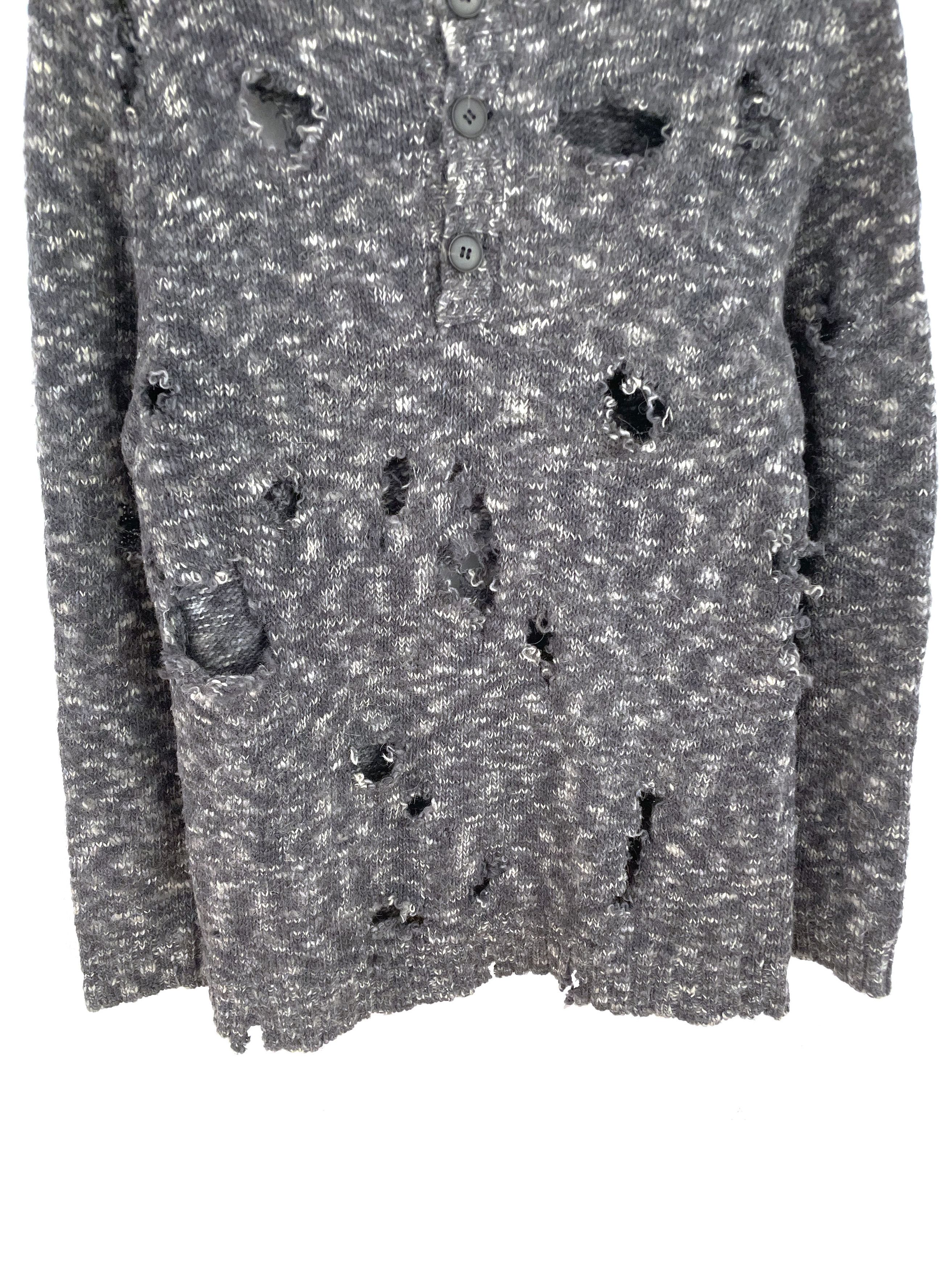 Yohji Yamamoto AAR Distressed Knit Sweater Size US M / EU 48-50 / 2 - 5 Thumbnail