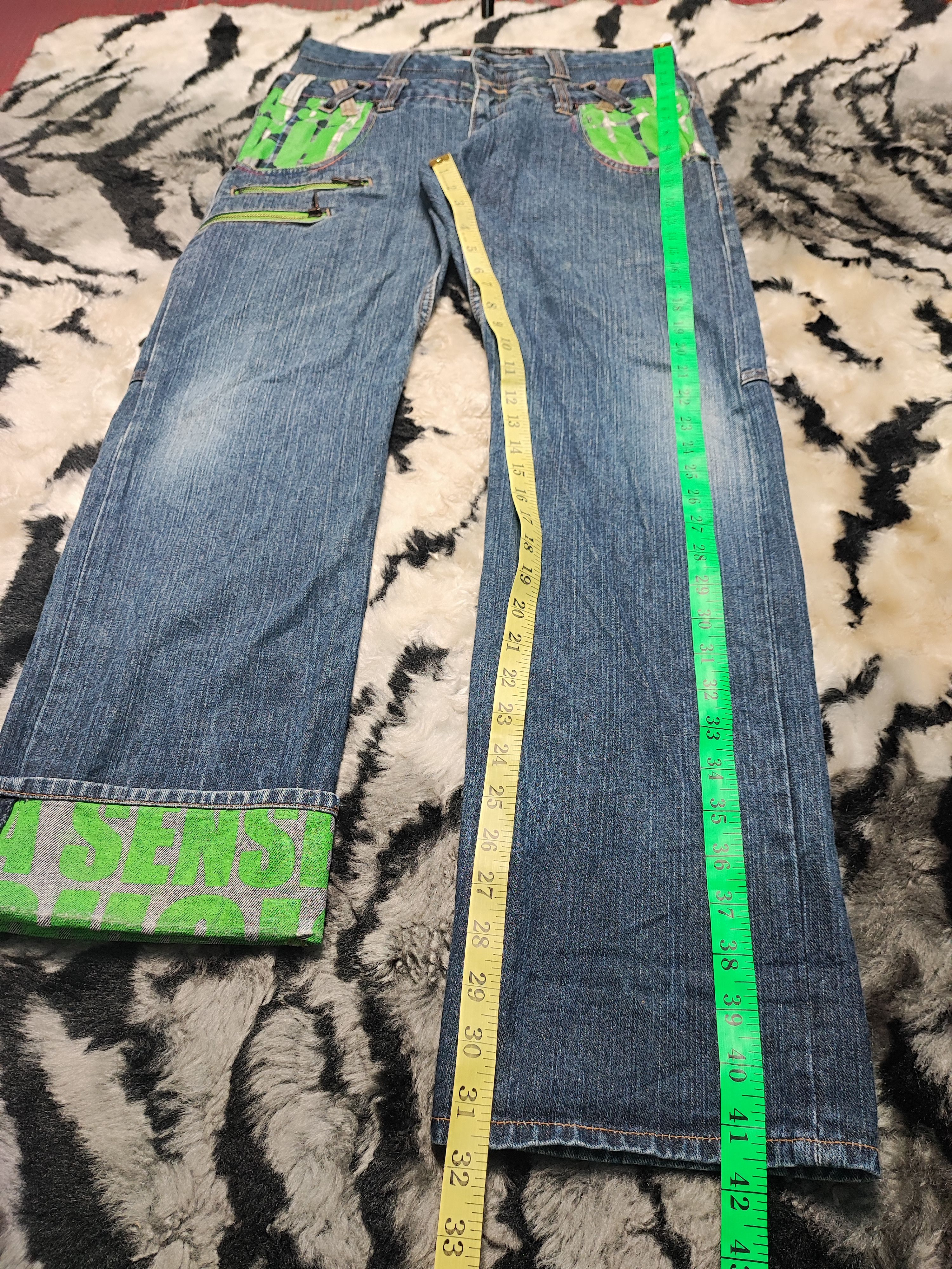 Designer Dominate Handcrafted Jeans Double Waist Size US 32 / EU 48 - 5 Thumbnail