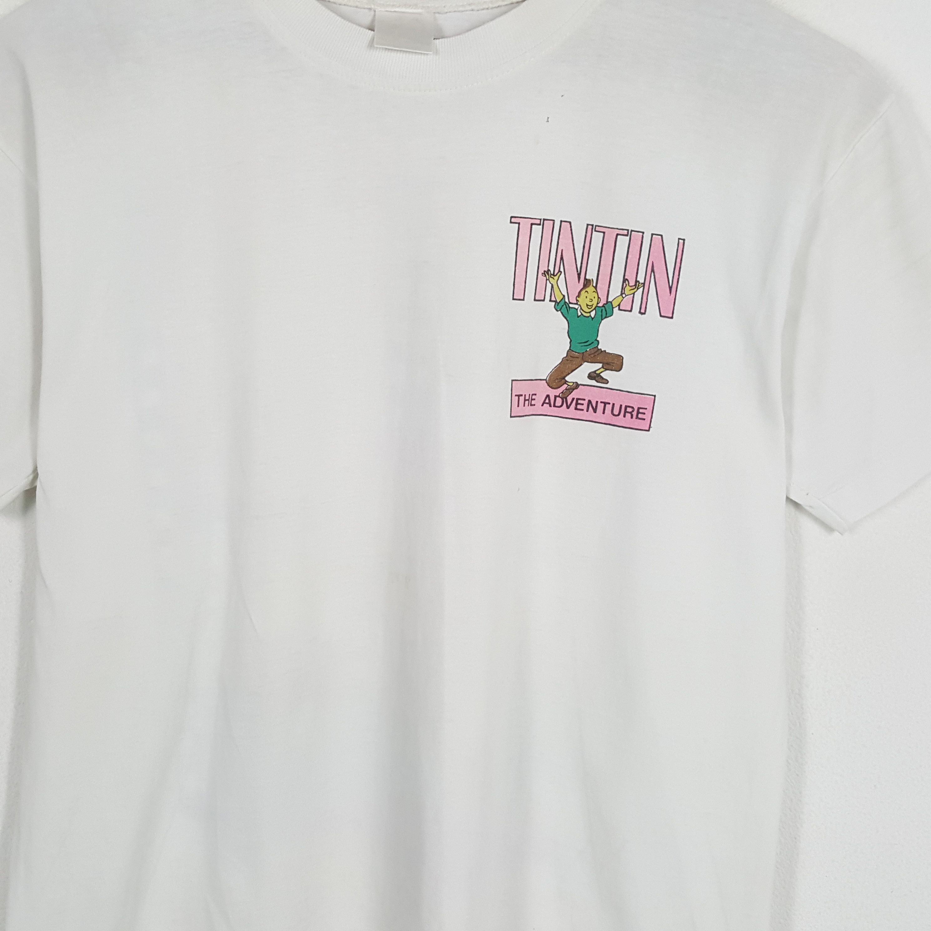 Vintage ADVENTURE OF TINTIN Cartoon Streetwear Tshirt Size US L / EU 52-54 / 3 - 4 Thumbnail