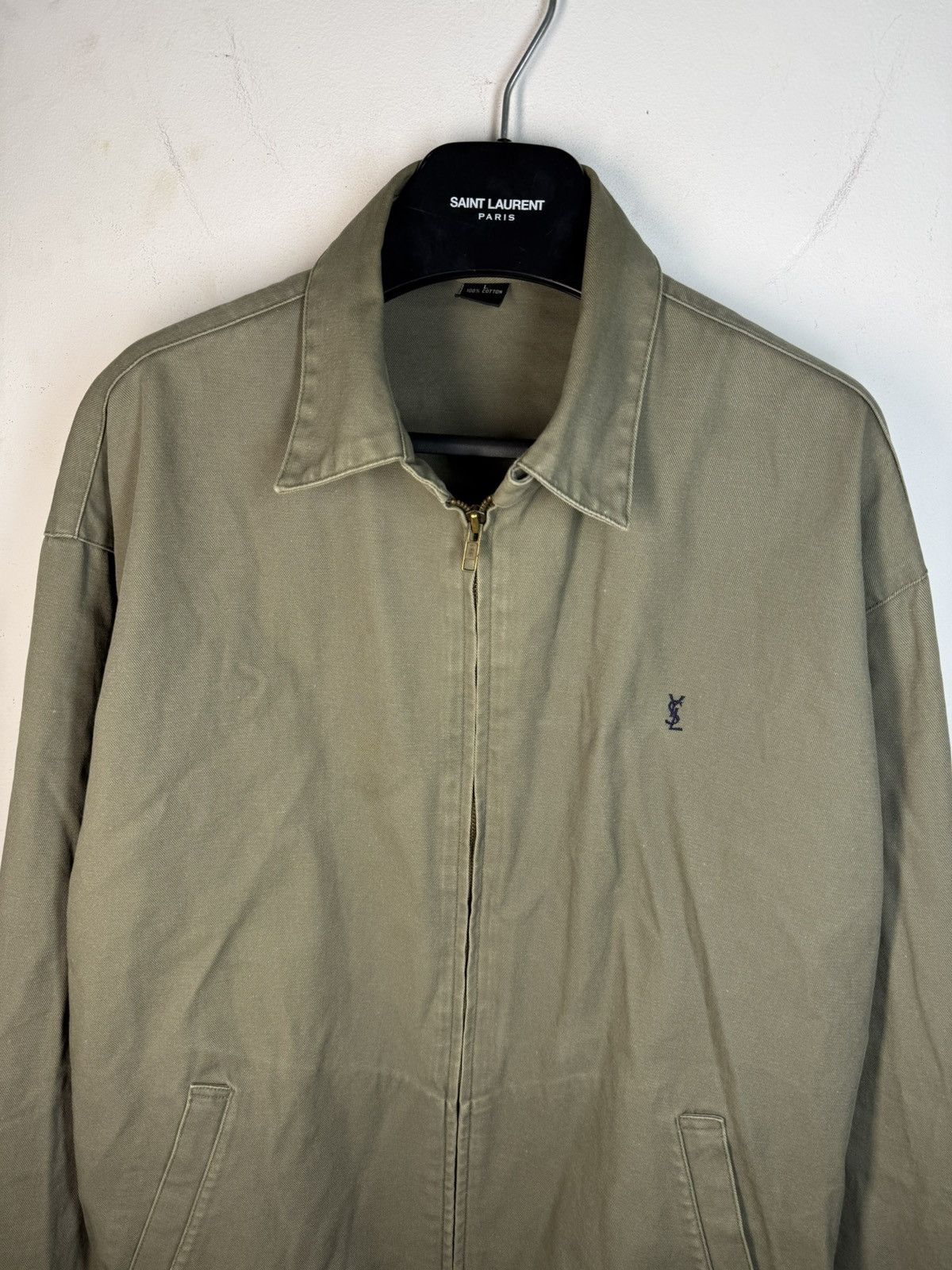Yves Saint Laurent Cotton YSL Windbreaker Jacket 90s Bomber Zip Up Vintage Size US L / EU 52-54 / 3 - 10 Thumbnail